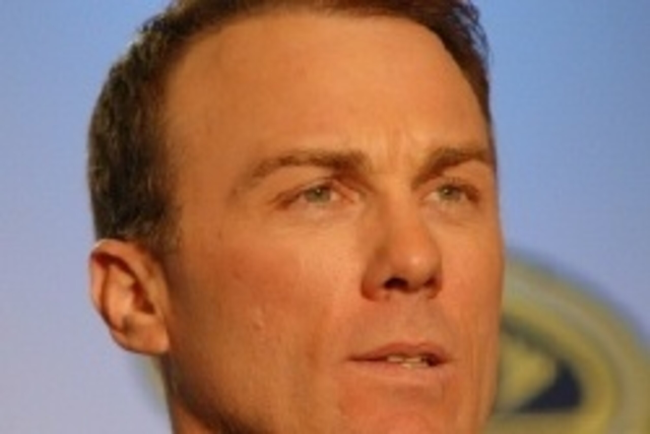 Kevin Harvick waits for media questions in Charlotte.
