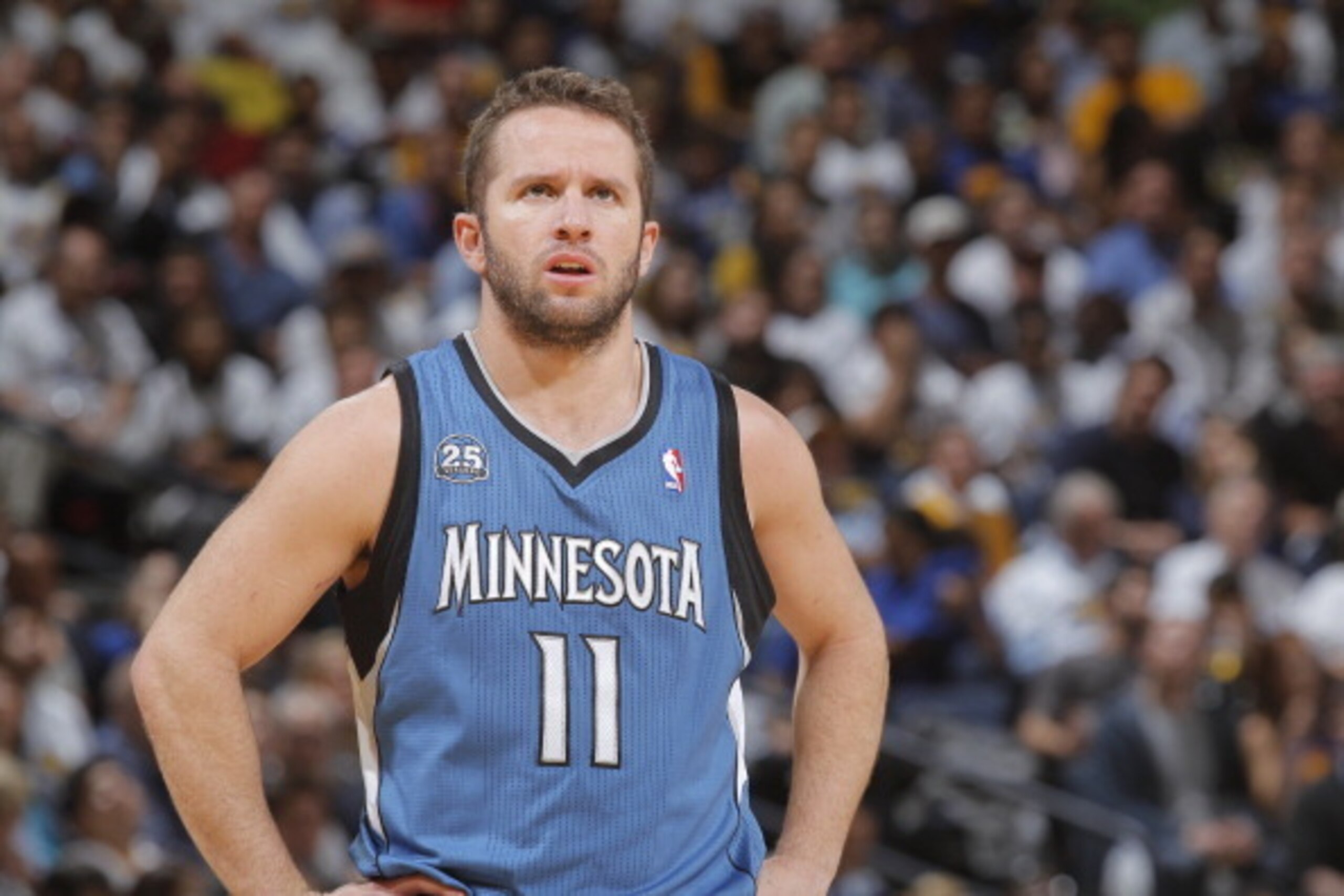 OAKLAND, CA - APRIL 14: J.J. Barea #11 of the Minnesota Timberwolves during a game against the Golden State Warriors on April 14, 2014 at Oracle Arena in Oakland, California. NOTE TO USER: User expressly acknowledges and agrees that, by downloading and or