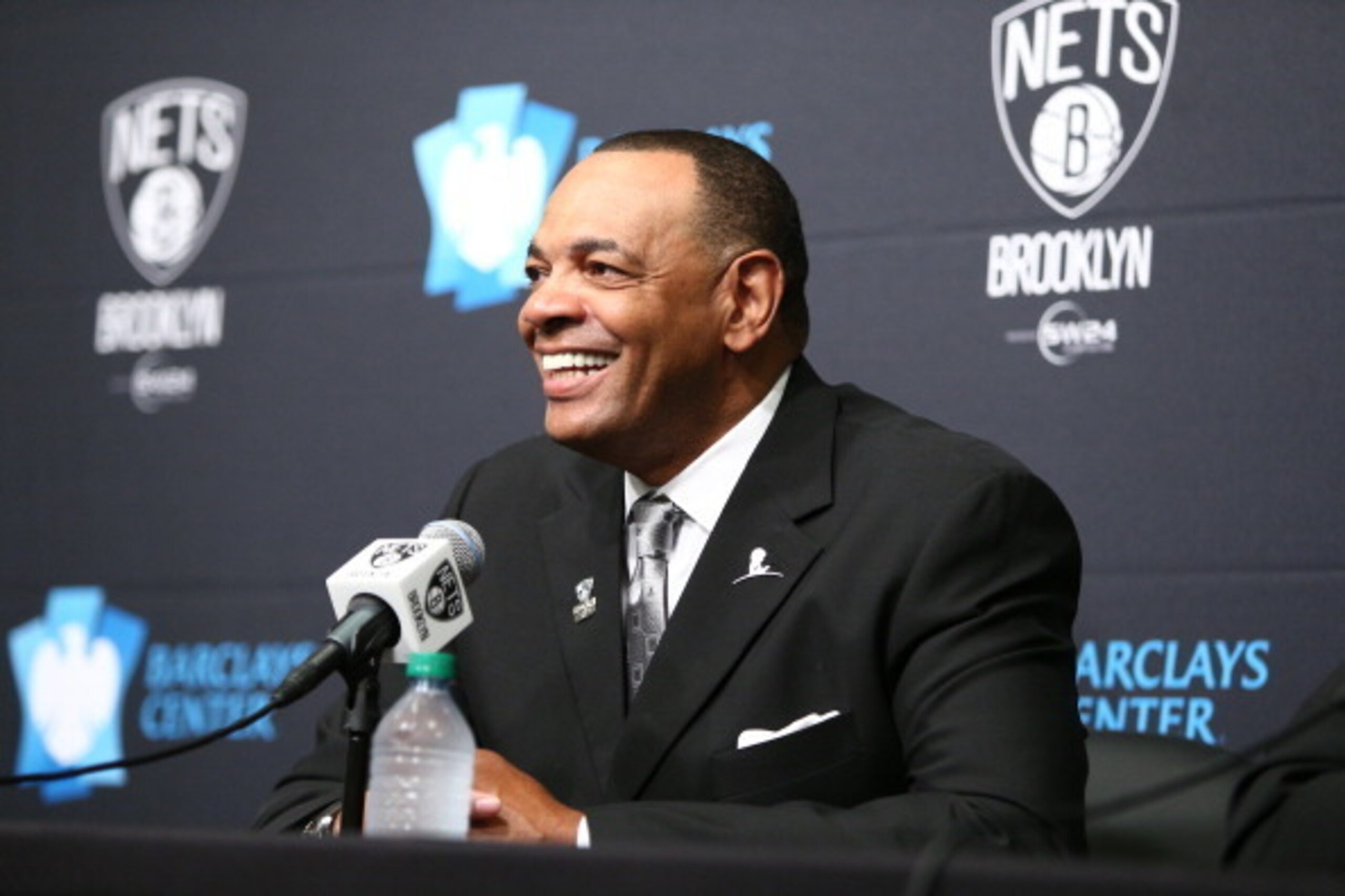 BROOKLYN, NY - JULY 7: Lionel Hollins is announced as the Head Coach of the Brooklyn Nets at Barclays Center on July 7, 2014 in the Brooklyn borough of New York City.  NOTE TO USER: User expressly acknowledges and agrees that, by downloading and/or using 