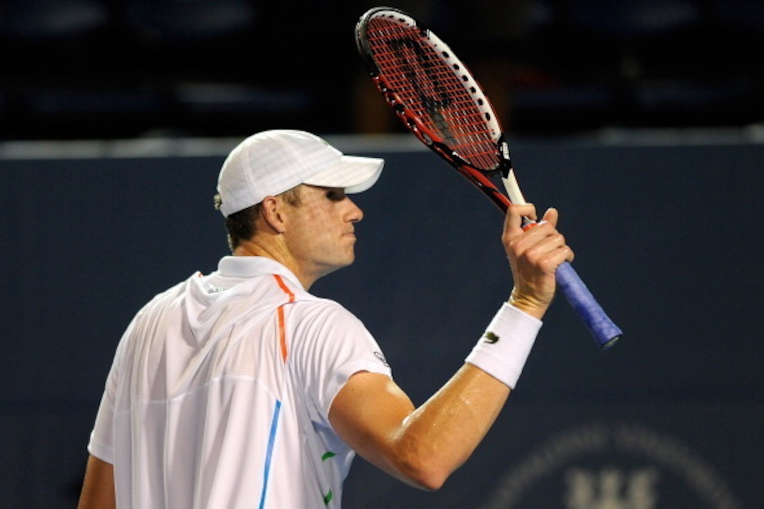WINSTON SALEM, NC - AUGUST 20:  John Isner  waves to the crowd after defeating Mikhail Kukushkin of Kazakhstan during the Winston-Salem Open at Wake Forest University on August 20, 2014 in Winston Salem, North Carolina.  (Photo by Jared C. Tilton/Getty Im