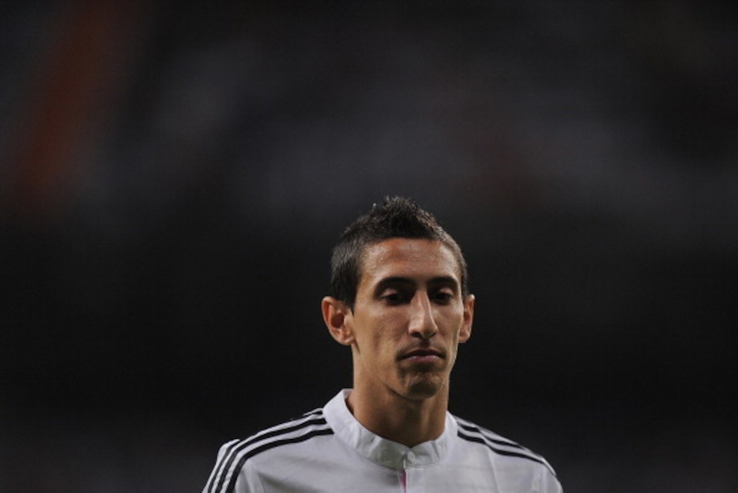 MADRID, SPAIN - AUGUST 19:  Angel di Maria looks on during the Supercopa first leg match between Real Madrid and Club Atletico de Madrid     at Estadio Santiago Bernabeu on August 19, 2014 in Madrid, Spain.  (Photo by Denis Doyle/Getty Images)