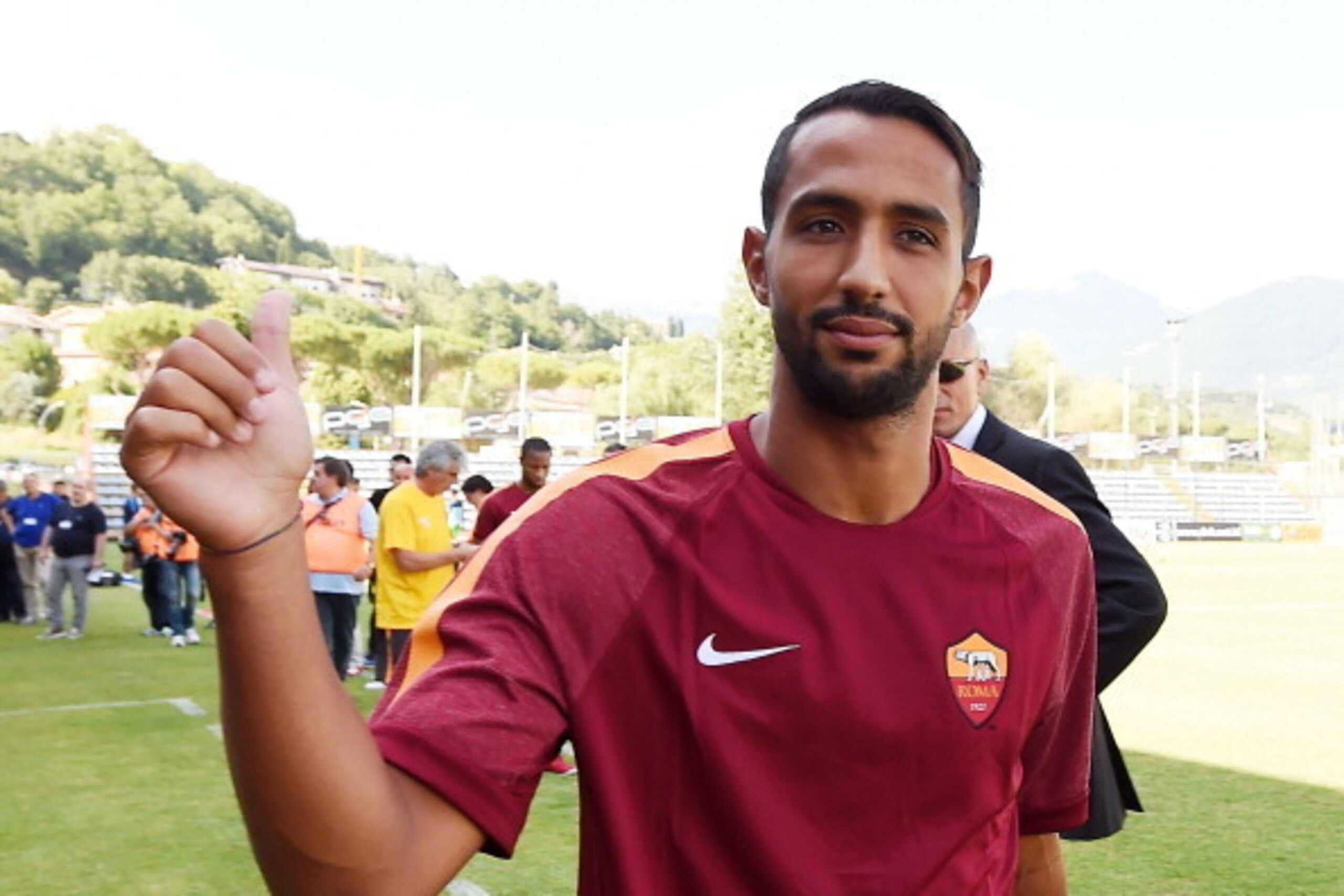 RIETI, ITALY - JULY 18:  Mehdi Benatia of Roma before the friendly match between AS Roma and Indonesia U23 at Stadio Centro d'Italia - Manlio Scopigno on July 18, 2014 in Rieti, Italy.  (Photo by Giuseppe Bellini/Getty Images)