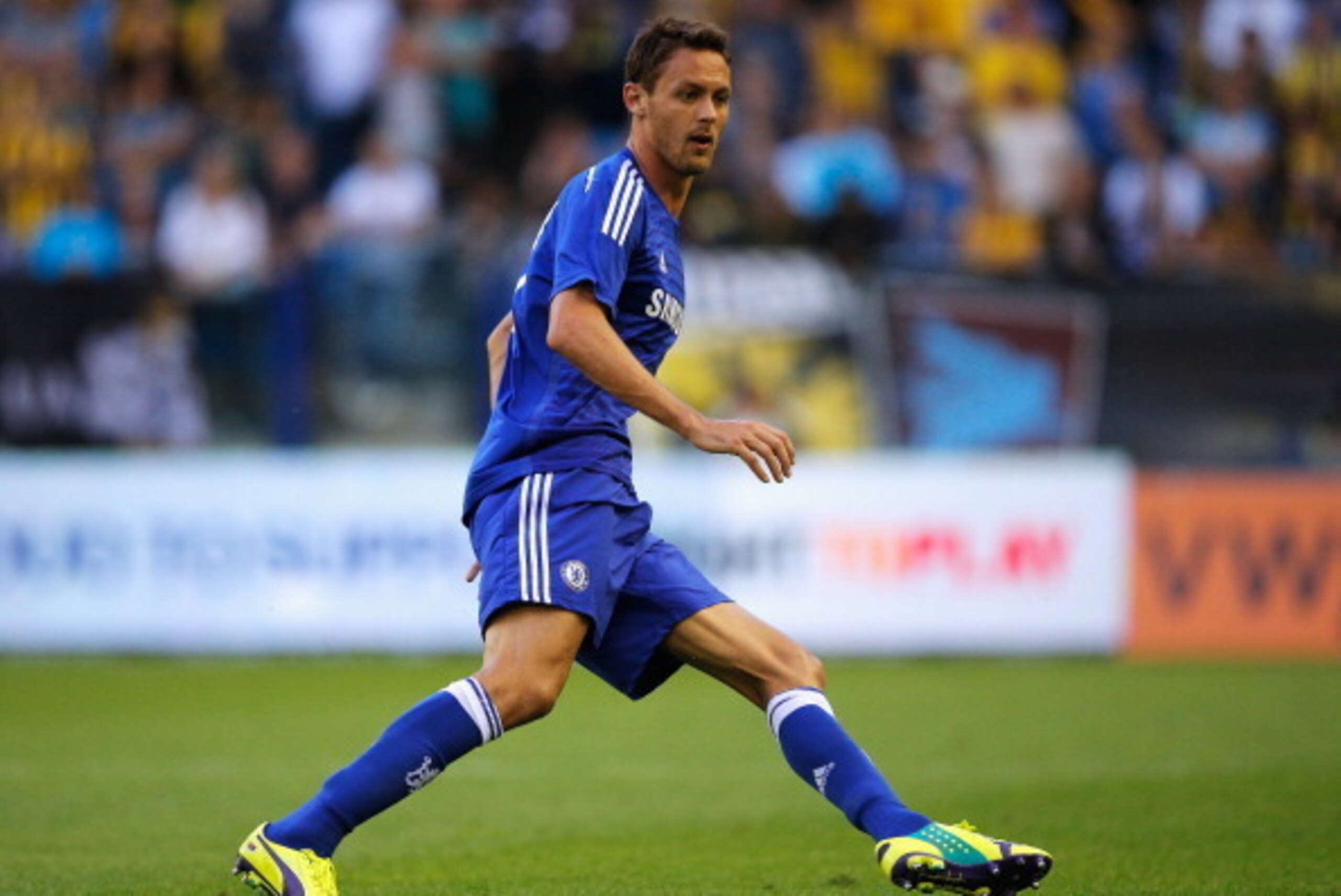ARNHEM, NETHERLANDS - JULY 30: Nemanja Matic of Chelsea in action during the pre season friendly match between Vitesse Arnhem and Chelsea at the Gelredome Stadium on July 30, 2014 in Arnhem, Netherlands. (Photo by Dean Mouhtaropoulos/Getty Images) ARNHEM, NETHERLANDS - JULY 30: Nemanja Matic of Chelsea in action during the pre season friendly match between Vitesse Arnhem and Chelsea at the Gelredome Stadium on July 30, 2014 in Arnhem, Netherlands. (Photo by Dean Mouhtaropoulos/Getty Images)