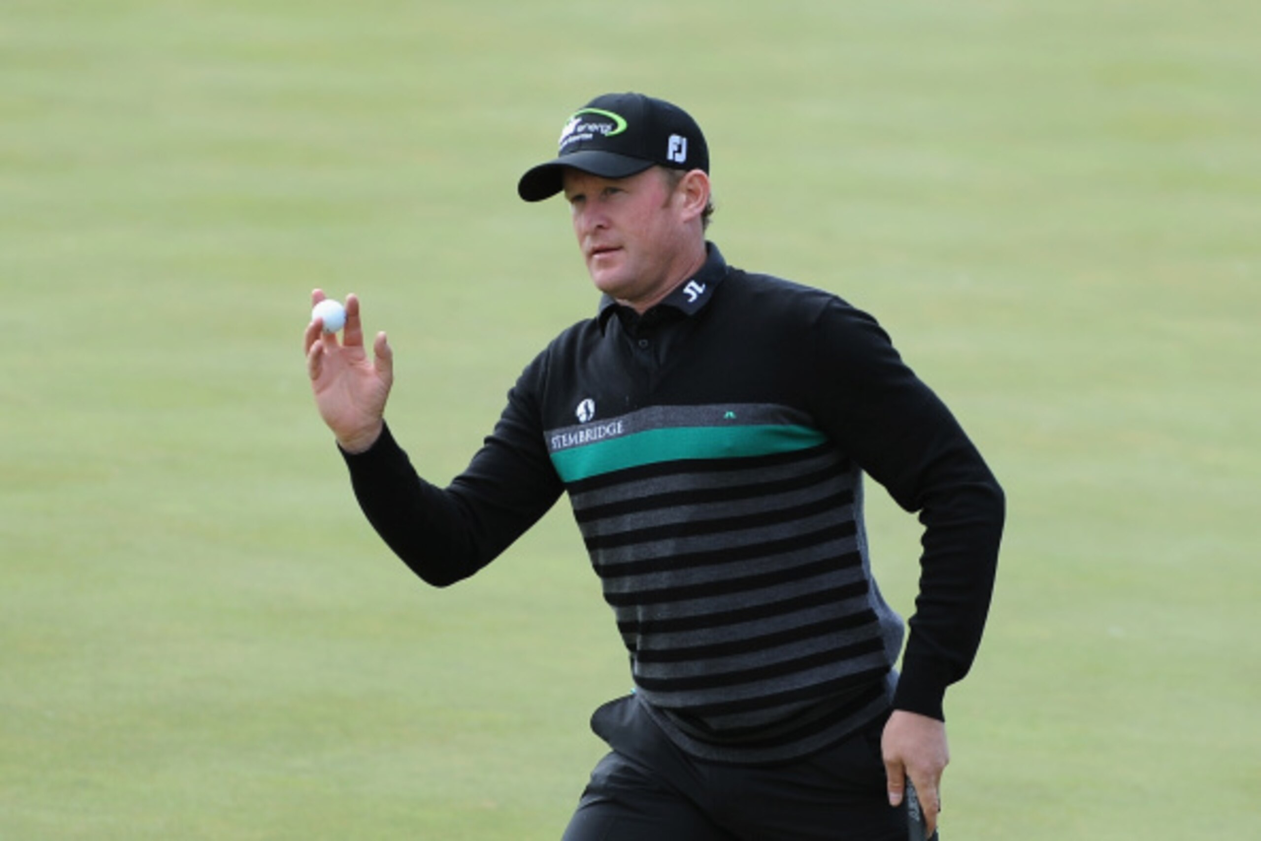 PRAGUE, CZECH REPUBLIC - AUGUST 24:  Jamie Donaldson of Wales after putting on the 14th green  during day four of D+D REAL Czech Masters at Albatross Golf Resort on August 24, 2014 in Prague, Czech Republic.  (Photo by Tony Marshall/Getty Images)
