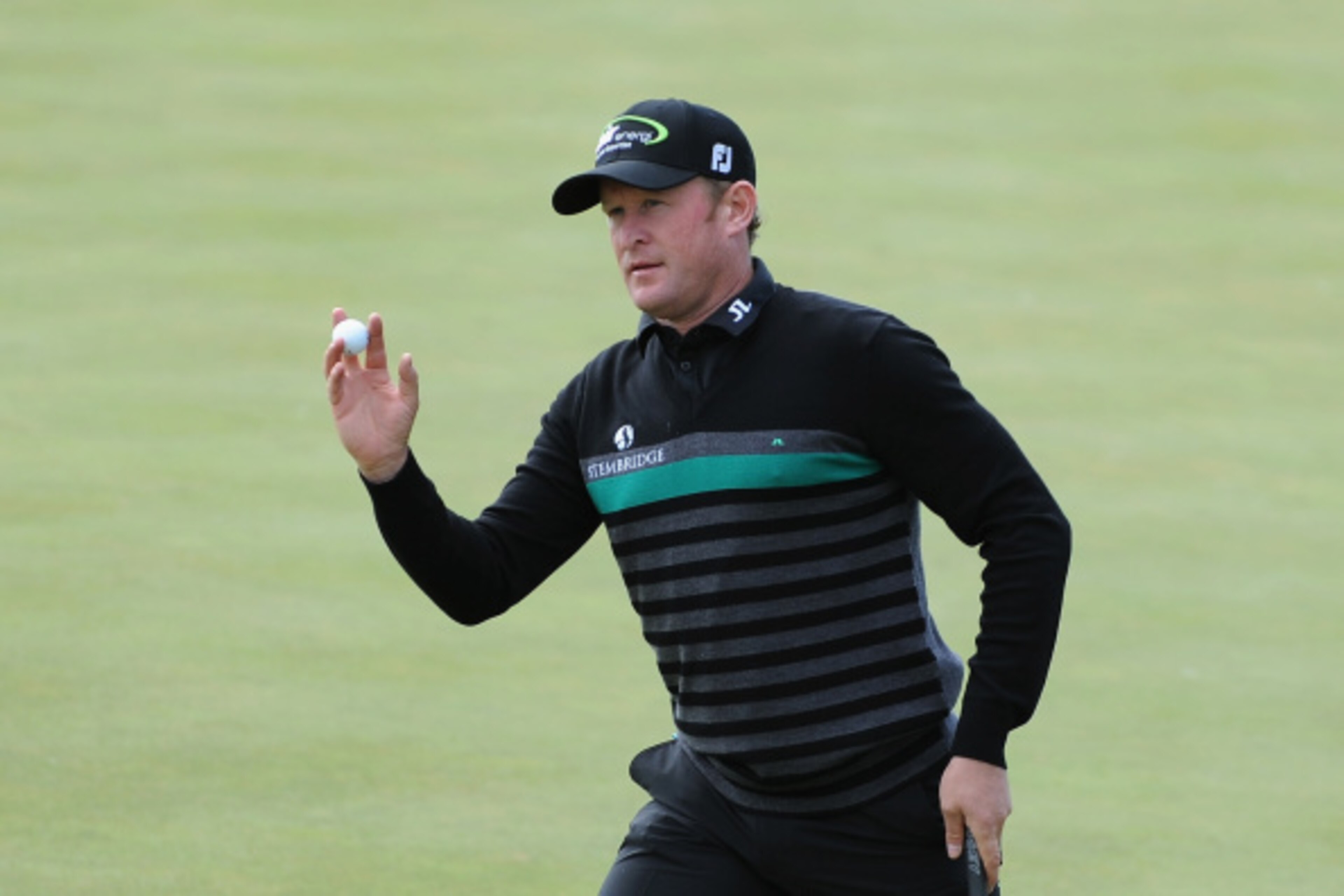 PRAGUE, CZECH REPUBLIC - AUGUST 24:  Jamie Donaldson of Wales after putting on the 14th green  during day four of D+D REAL Czech Masters at Albatross Golf Resort on August 24, 2014 in Prague, Czech Republic.  (Photo by Tony Marshall/Getty Images)