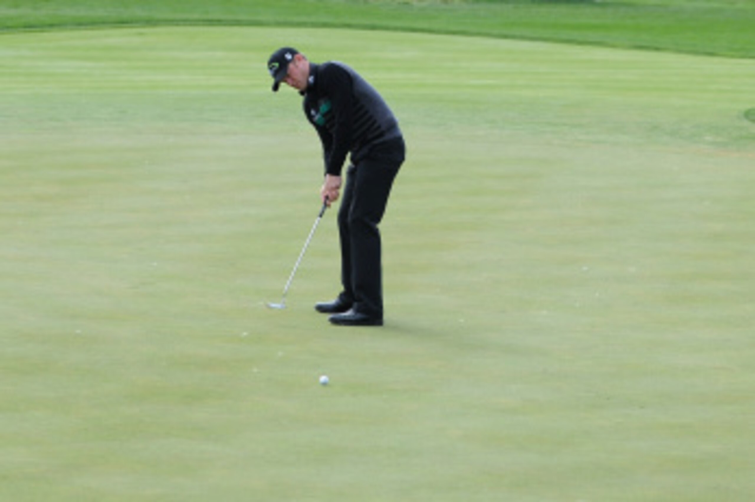 PRAGUE, CZECH REPUBLIC - AUGUST 24:  Jamie Donaldson of Wales putts on the 14th green  during day four of D+D REAL Czech Masters at Albatross Golf Resort on August 24, 2014 in Prague, Czech Republic.  (Photo by Tony Marshall/Getty Images)