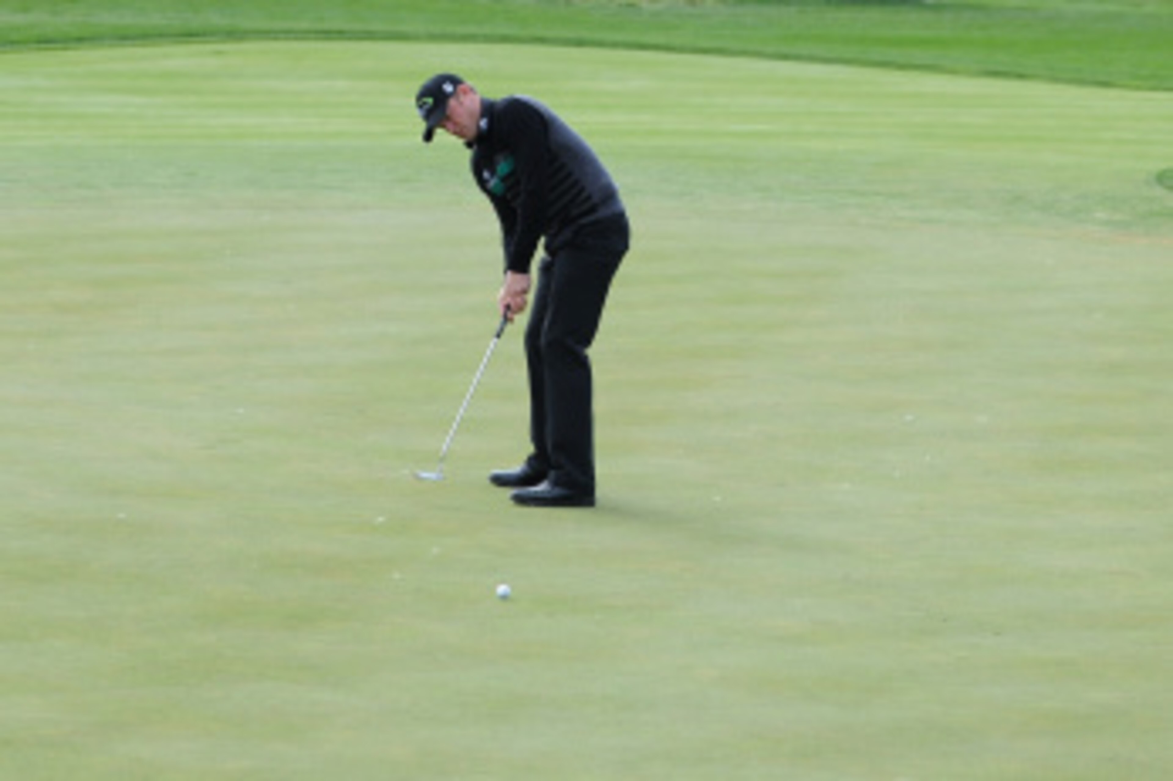 PRAGUE, CZECH REPUBLIC - AUGUST 24:  Jamie Donaldson of Wales putts on the 14th green  during day four of D+D REAL Czech Masters at Albatross Golf Resort on August 24, 2014 in Prague, Czech Republic.  (Photo by Tony Marshall/Getty Images)