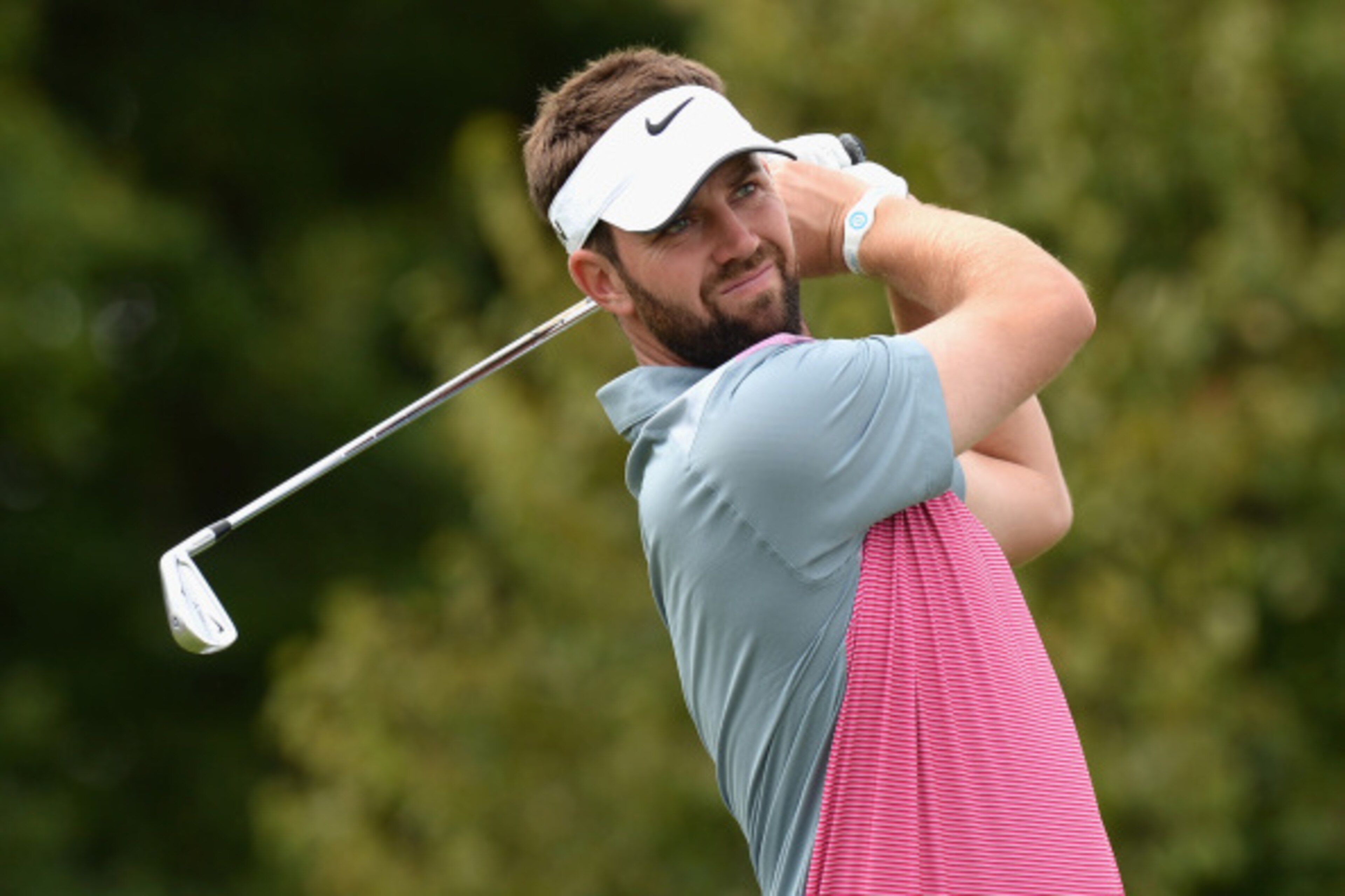 PRAGUE, CZECH REPUBLIC - AUGUST 22:  Scott Jamieson of Scotland plays his first shot on the 3rd tee during day two of D+D REAL Czech Masters at Albatross Golf Resort on August 22, 2014 in Prague, Czech Republic.  (Photo by Tony Marshall/Getty Images)