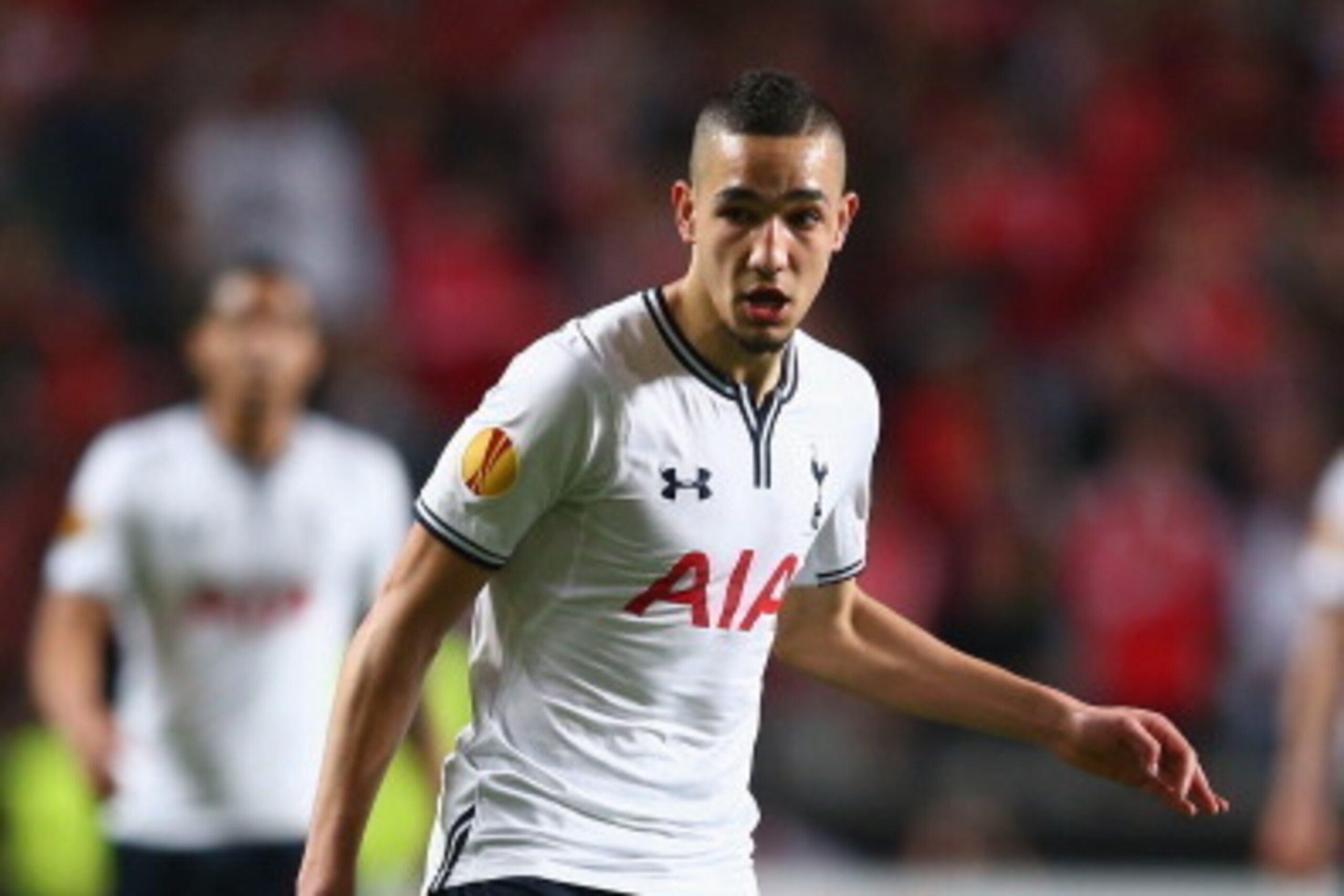 LISBON, PORTUGAL - MARCH 20: Nabil Bentaleb of Tottenham Hotspur during the UEFA Europa League Round of 16 2nd leg match between SL Benfica and Tottenham Hotspur at Estadio da Luz on March 20, 2014 in Lisbon, Portugal. (Photo by Michael Steele/Getty Im LISBON, PORTUGAL - MARCH 20: Nabil Bentaleb of Tottenham Hotspur during the UEFA Europa League Round of 16 2nd leg match between SL Benfica and Tottenham Hotspur at Estadio da Luz on March 20, 2014 in Lisbon, Portugal. (Photo by Michael Steele/Getty Im