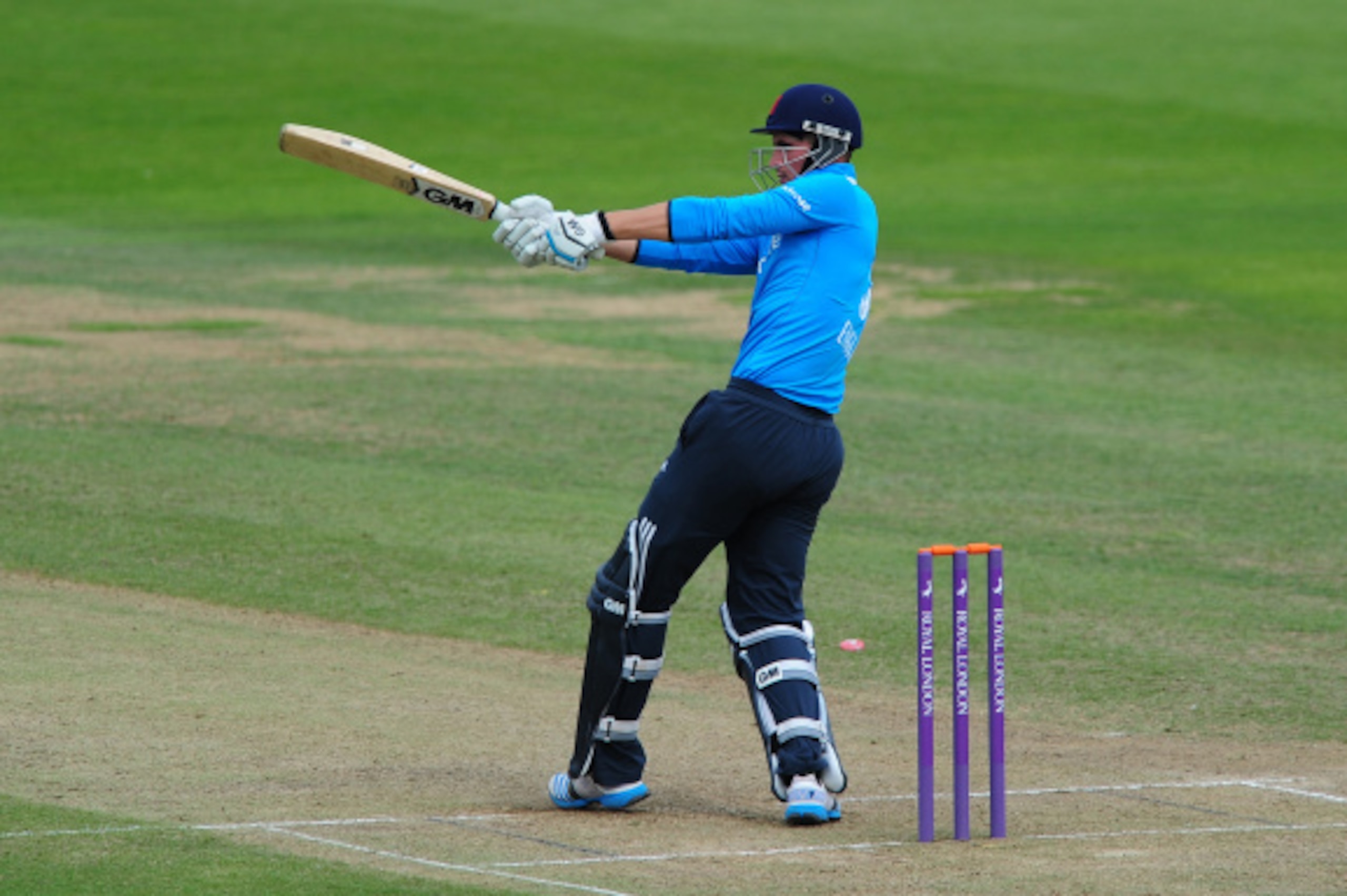 BRISTOL, ENGLAND - AUGUST 08:  Alex Hales of England Lions bats during the Triangular Series match between England Lions and New Zealand A at The County Ground on August 8, 2014 in Bristol, England.  (Photo by Dan Mullan/Getty Images)