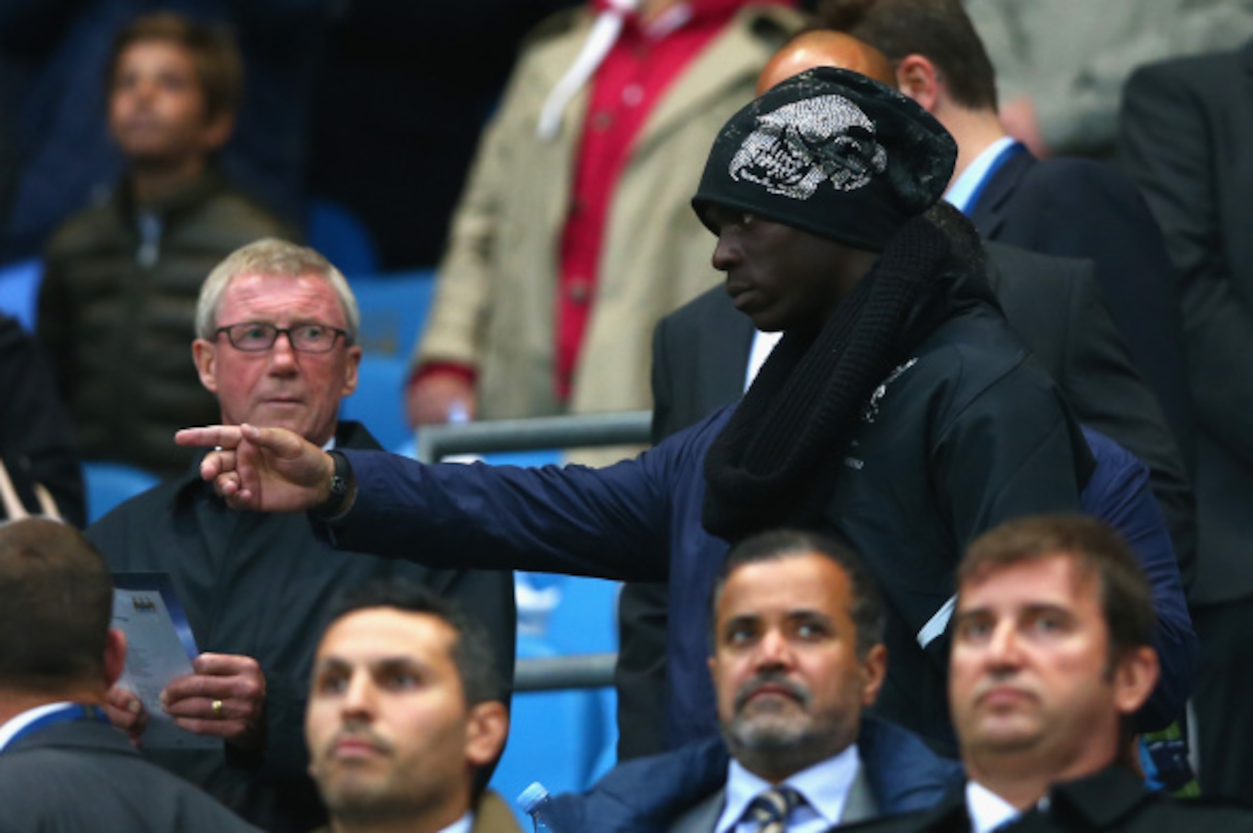 MANCHESTER, ENGLAND - AUGUST 25:  Mario Balotelli of Liverpool gestures prior to the Barclays Premier League match between Manchester City and Liverpool at the Etihad Stadium on August 25, 2014 in Manchester, England.  (Photo by Clive Brunskill/Getty Imag