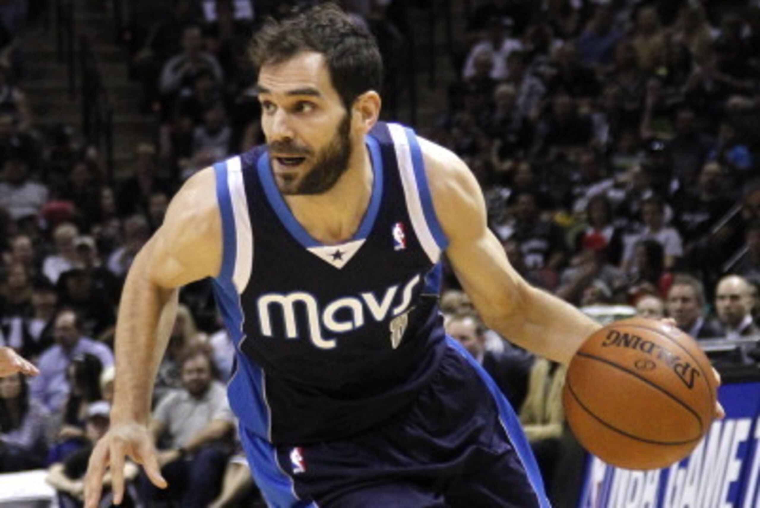 SAN ANTONIO, TX - APRIL 30: Jose Calderon #8 of the Dallas Mavericks drives against the San Antonio Spurs in Game Five of the Western Conference Quarterfinals during the 2014 NBA Playoffs at the AT&T Center on April 30, 2014 in San Antonio, Texas. NOTE T SAN ANTONIO, TX - APRIL 30: Jose Calderon #8 of the Dallas Mavericks drives against the San Antonio Spurs in Game Five of the Western Conference Quarterfinals during the 2014 NBA Playoffs at the AT&T Center on April 30, 2014 in San Antonio, Texas. NOTE T