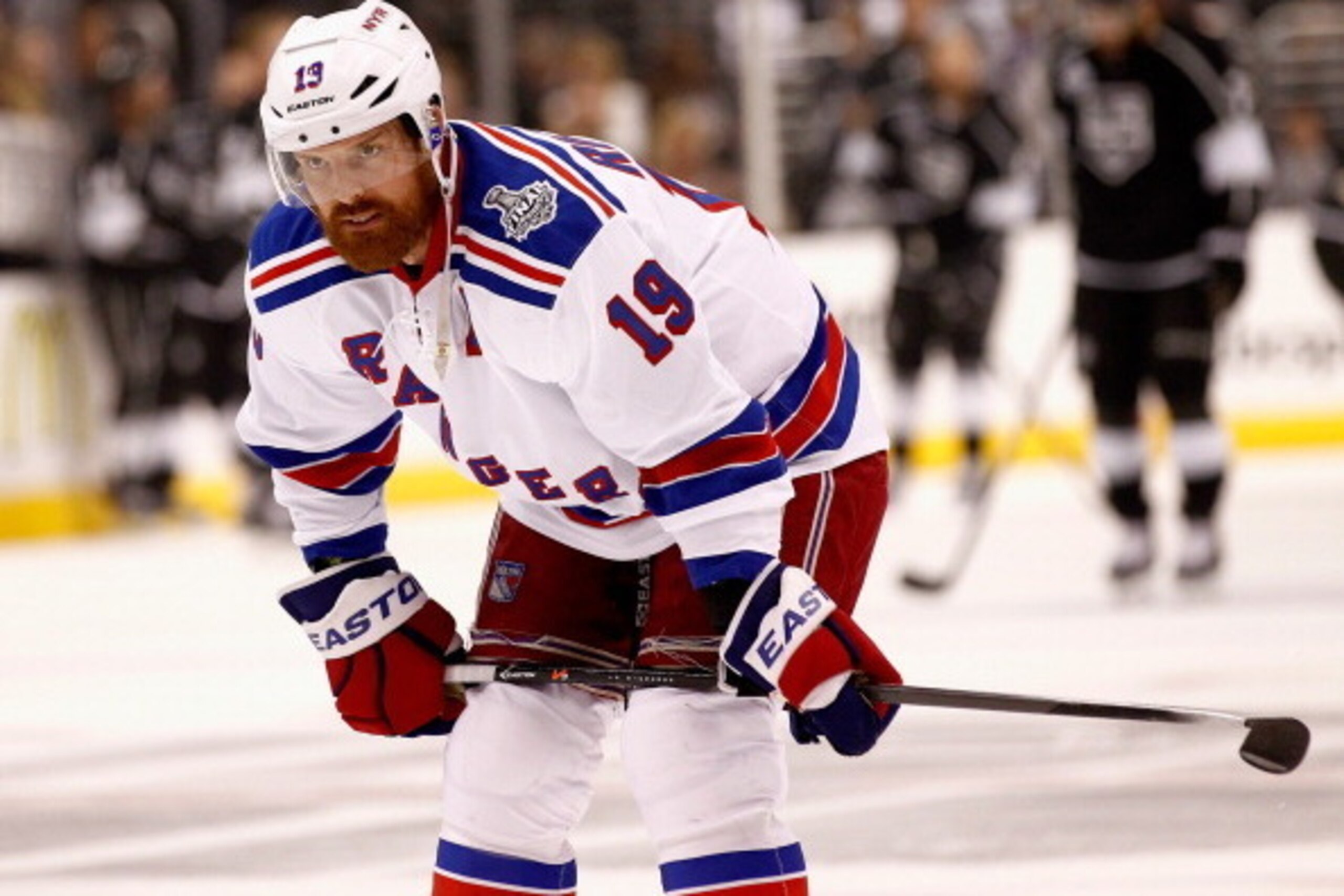 LOS ANGELES, CA - JUNE 13: Brad Richards #19 of the New York Rangers plays against the Los Angeles Kings during the first period of Game Five of the 2014 Stanley Cup Final at the Staples Center on June 13, 2014 in Los Angeles, California. (Photo by Rebe LOS ANGELES, CA - JUNE 13: Brad Richards #19 of the New York Rangers plays against the Los Angeles Kings during the first period of Game Five of the 2014 Stanley Cup Final at the Staples Center on June 13, 2014 in Los Angeles, California. (Photo by Rebe