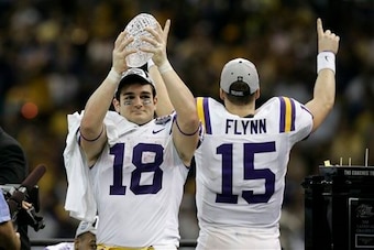 Former LSU running back Jacob Hester and quarterback Matt Flynn