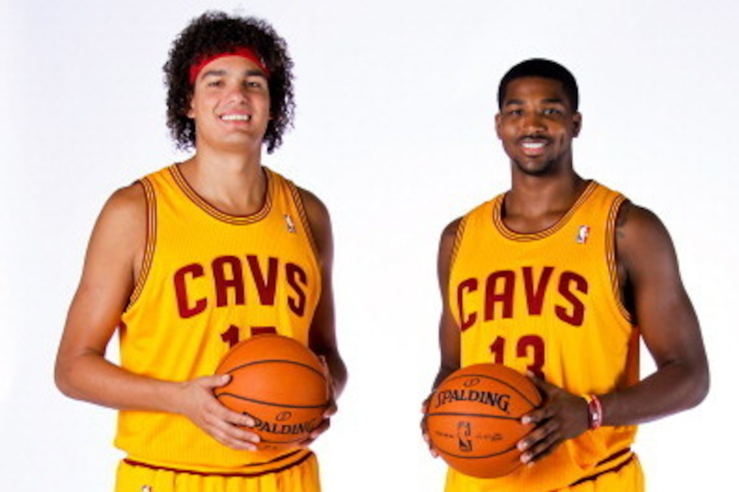 INDEPENDENCE, OH - OCTOBER 1: Anderson Varejao #17 and Tristan Thompson #13 of the Cleveland Cavaliers pose for a portrait during 2012 NBA Media Day on October 1, 2012 at the Cleveland Clinic Courts Practice Facility in Independence, Ohio.  NOTE TO USER: 