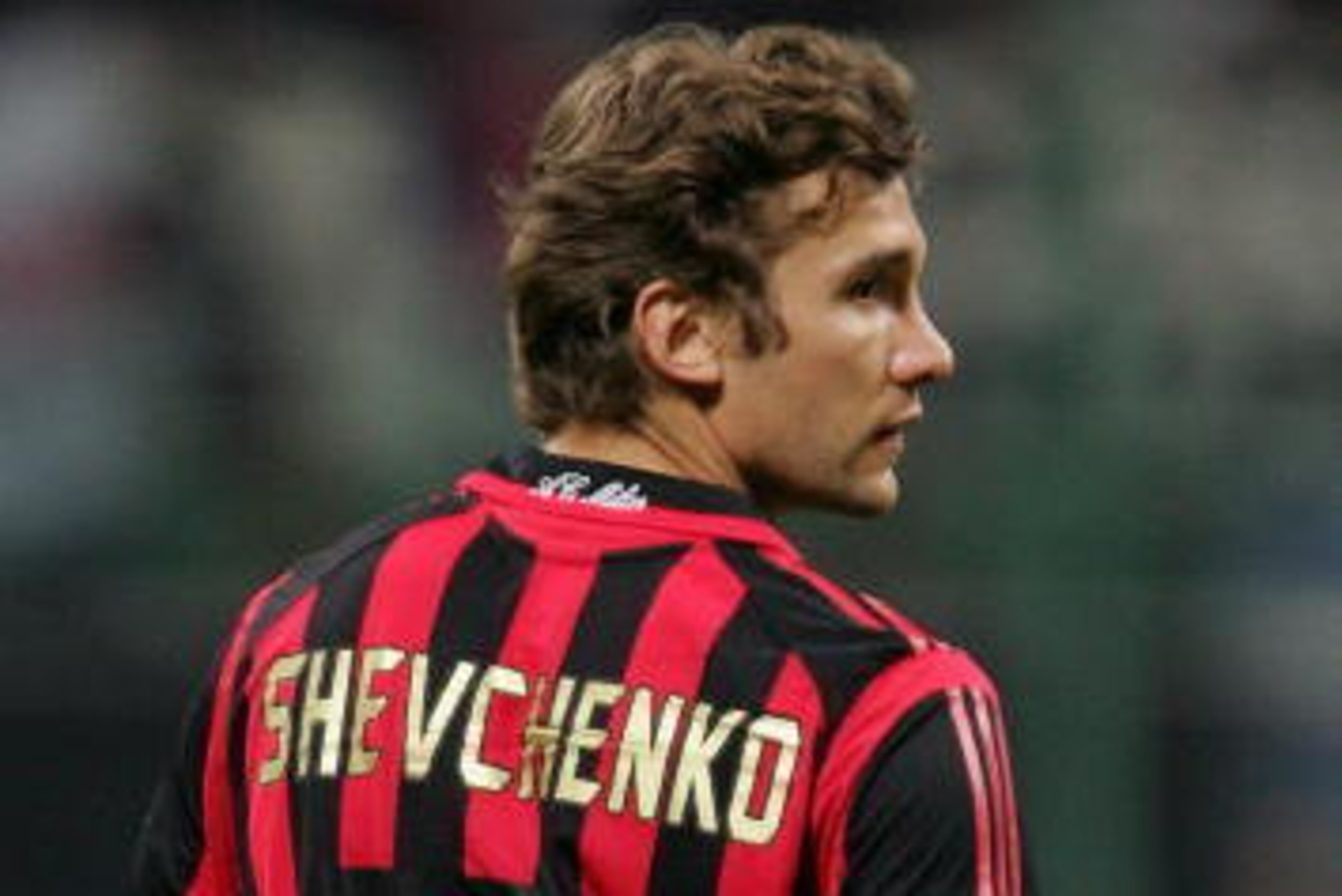 MILAN, ITALY - APRIL 04:  Andriy Shevchenko of AC Milan looks on during the UEFA Champions League Quarter Final Second Leg match between AC Milan and Lyon at the San Siro on April 4,  2006 in Milan, Italy.  (Photo by Laurence Griffiths/Getty Images)