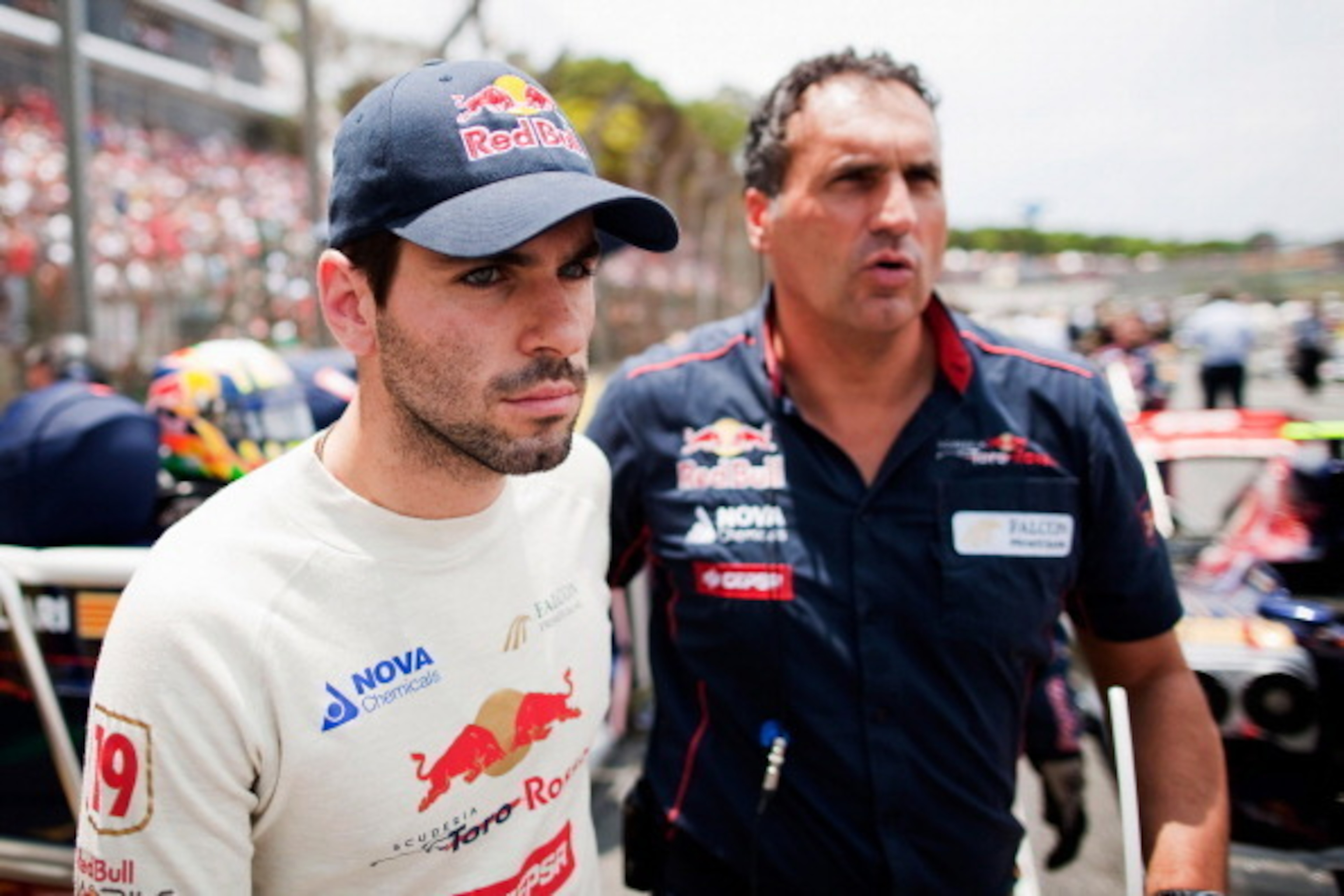 SAO PAULO, BRAZIL - NOVEMBER 27:  Jaime Alguersuari of Spain and Scuderia Toro Rosso prepares to drive during the Brazilian Formula One Grand Prix at the Autodromo Jose Carlos Pace on November 27, 2011 in Sao Paulo, Brazil.  (Photo by Peter Fox/Getty Imag