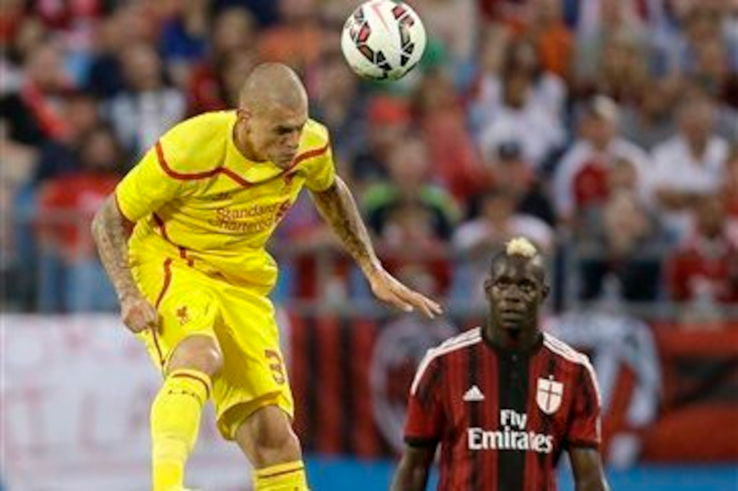 Balotelli played for AC Milan in pre-season against Liverpool