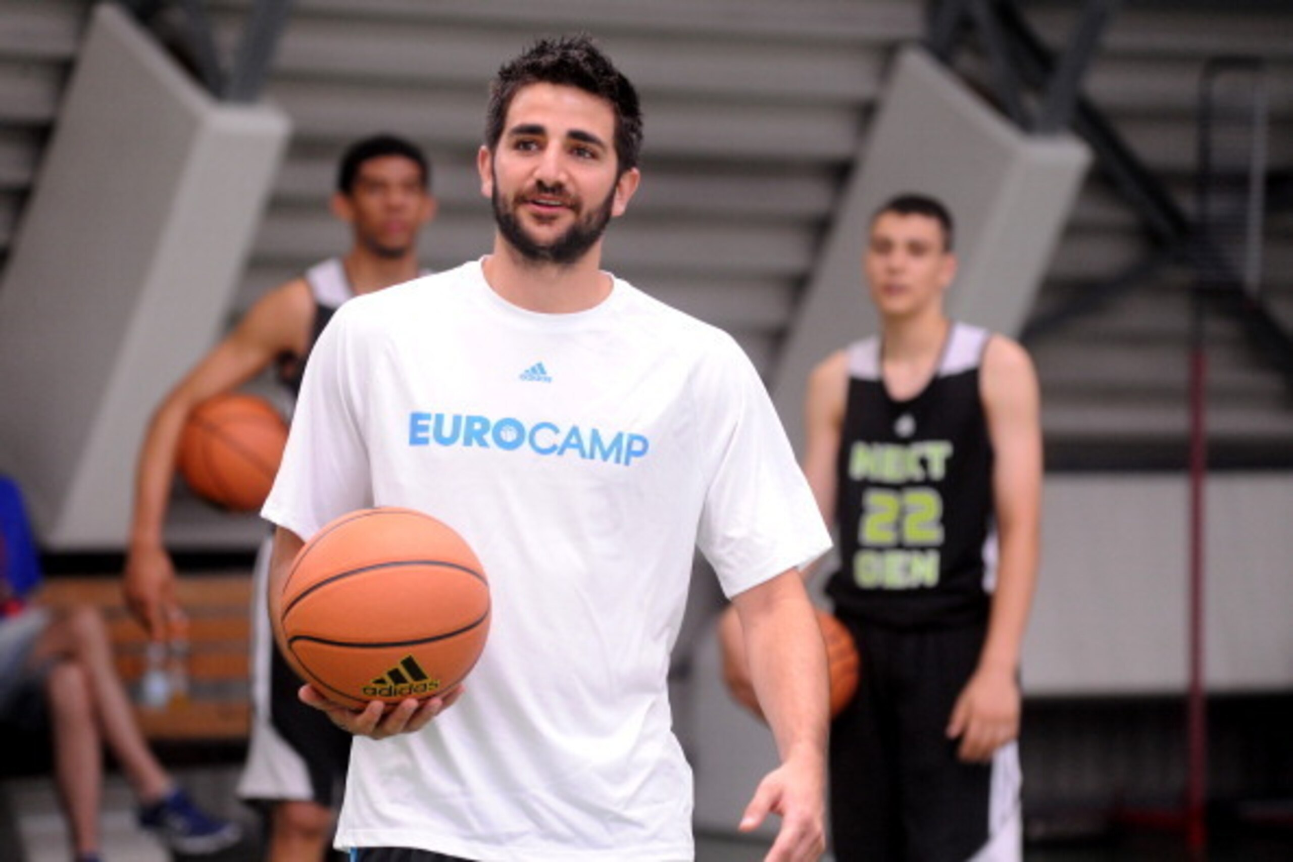 TREVISO, ITALY - JUNE 08:  Nba player Ricky Rubio is seen in action during adidas Eurocamp day two at La Ghirada sports center on June 8, 2014 in Treviso, Italy.  (Photo by Roberto Serra/Iguana Press/Getty Images)
