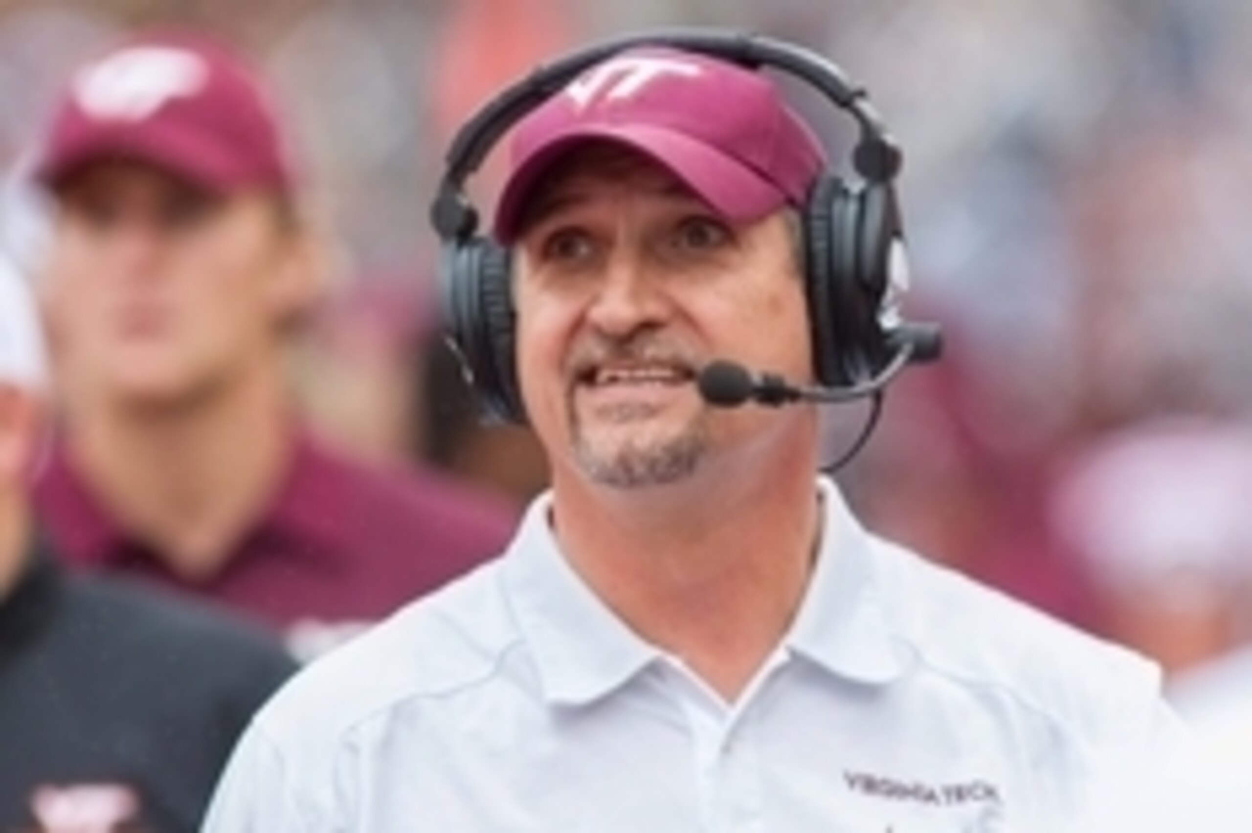 Oct 12, 2013; Blacksburg, VA, USA; Virginia Tech Hokies defensive coordinator Bud Foster stands on the sidelines during the fourth quarter in the game against the Pittsburgh Panthers at Lane Stadium. The Hokies defeated Pitt 19-9. Mandatory Credit: Jeremy