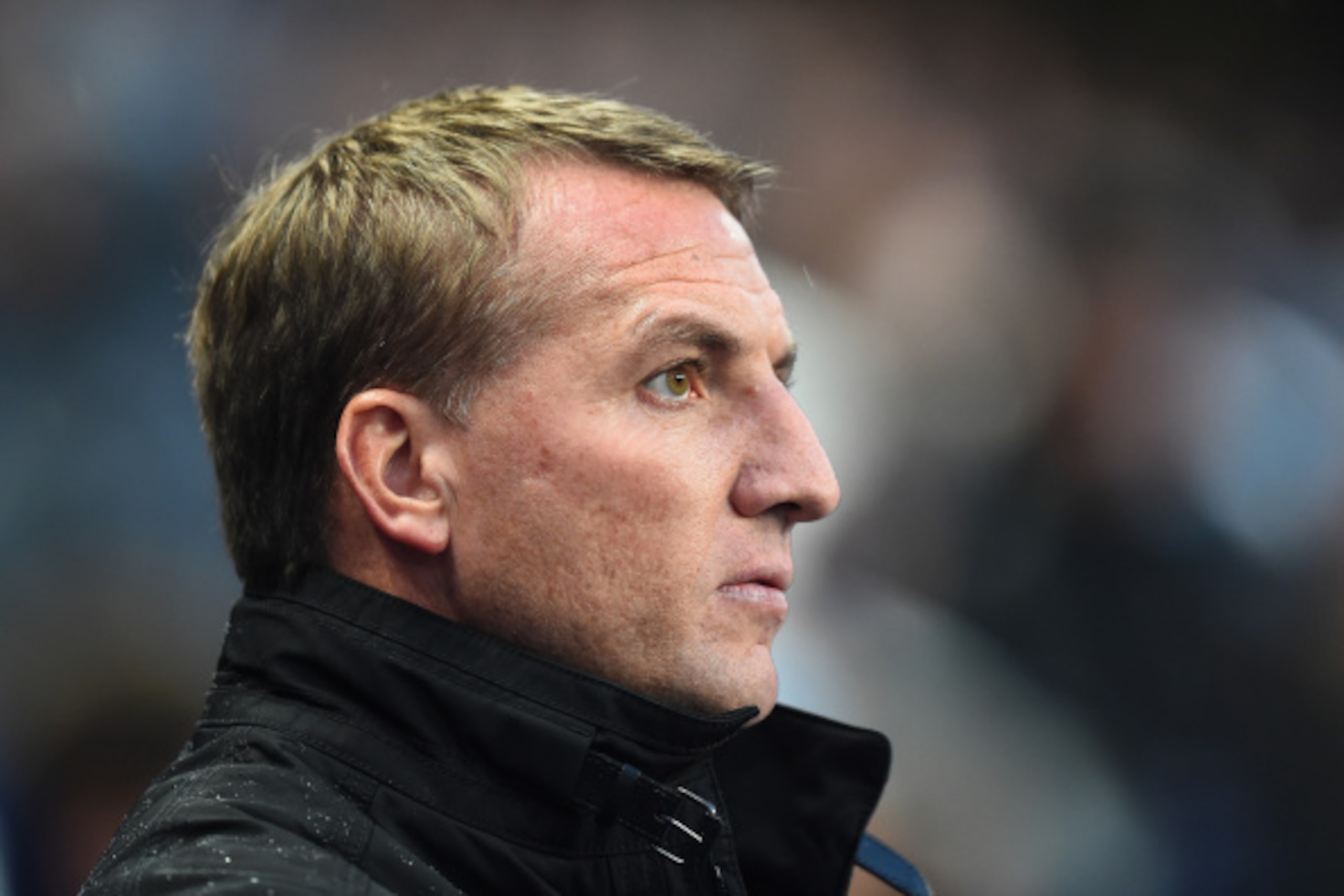 MANCHESTER, ENGLAND - AUGUST 25:   Liverpool Manager Brendan Rodgers looks on prior to the Barclays Premier League match between Manchester City and Liverpool at the Etihad Stadium on August 25, 2014 in Manchester, England.  (Photo by Laurence Griffiths/G