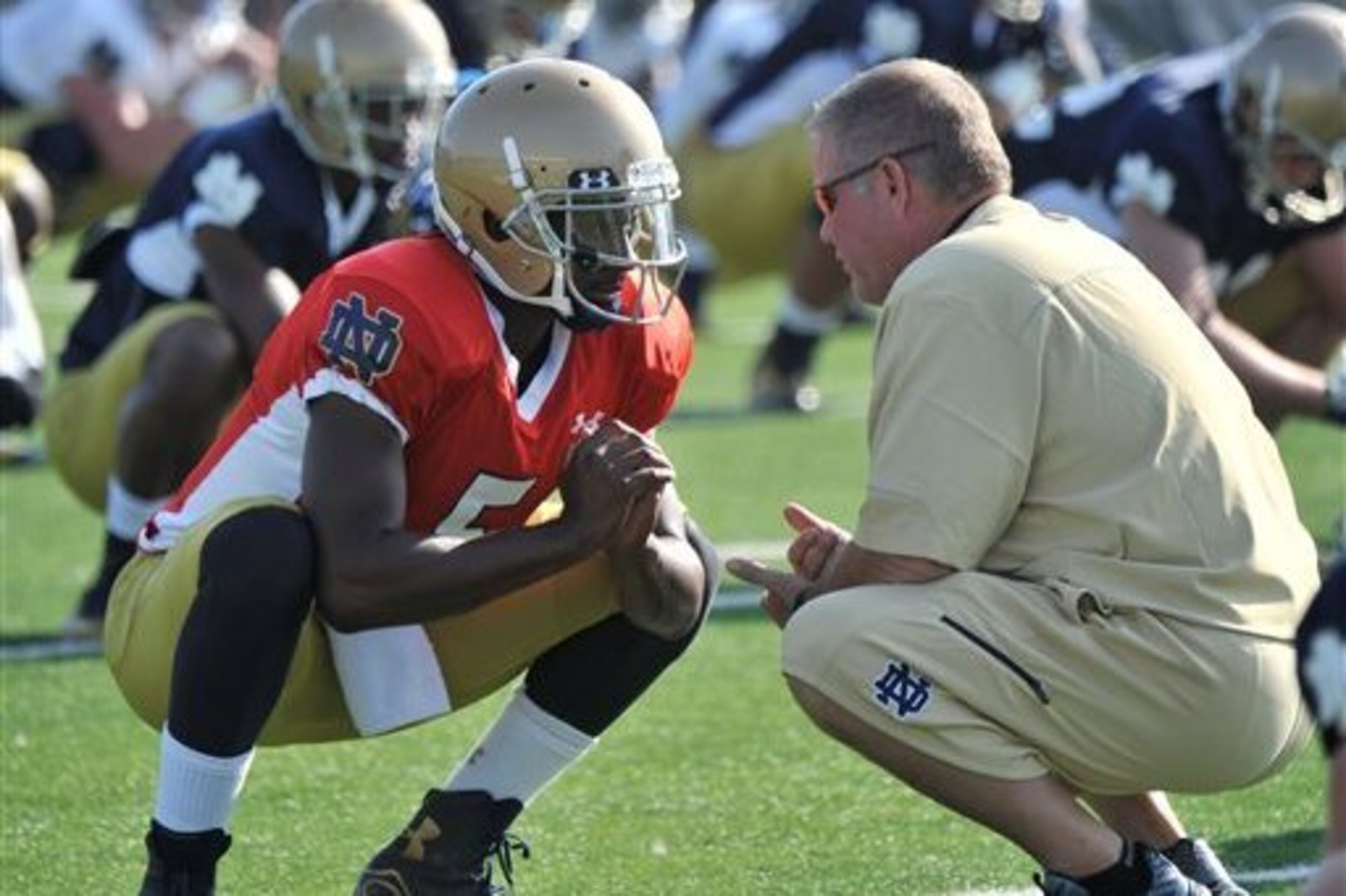 Everett Golson and Brian Kelly Everett Golson and Brian Kelly
