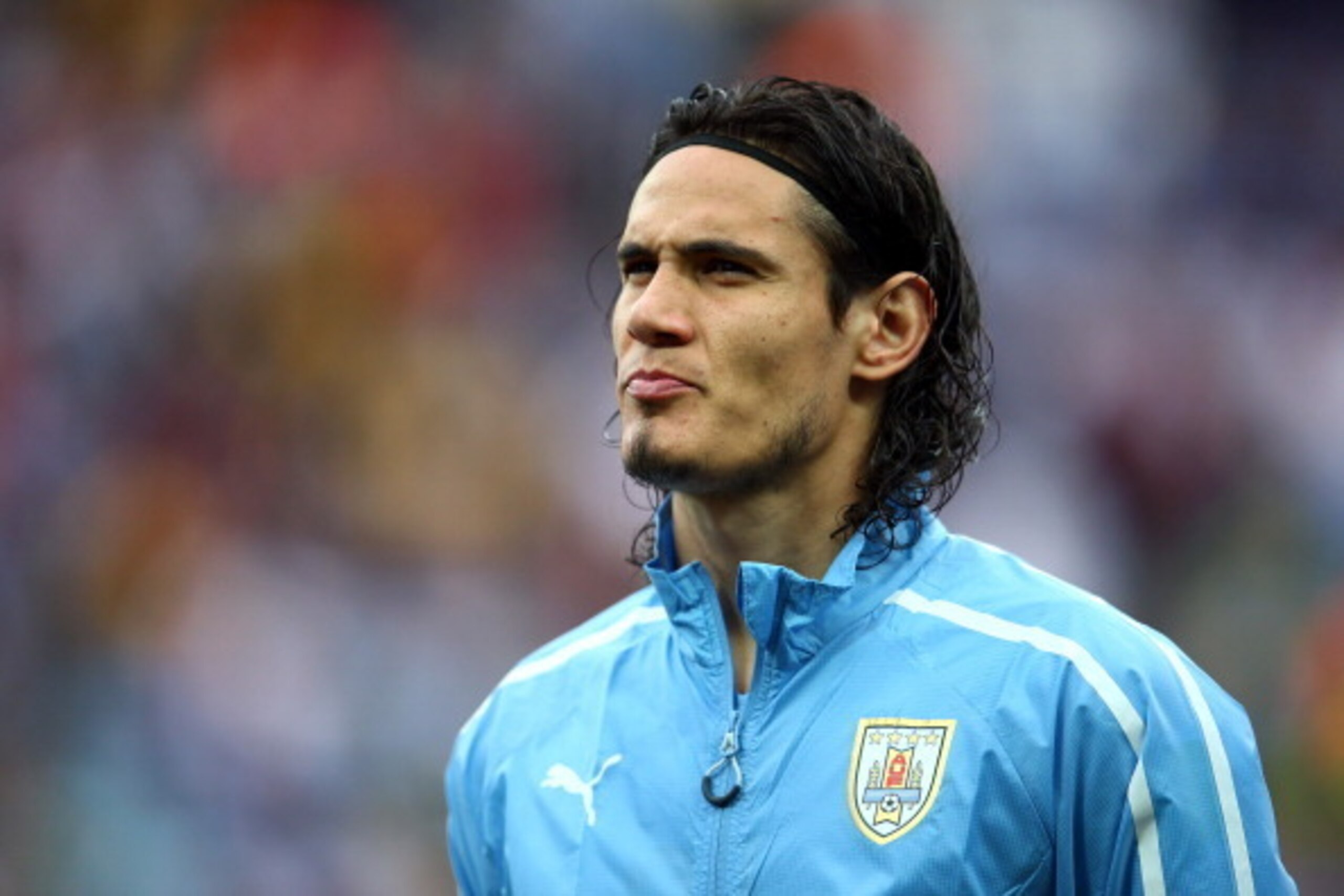 SAO PAULO, BRAZIL - JUNE 19:  Edinson Cavani of Uruguay looks on before the 2014 FIFA World Cup Brazil Group D match between Uruguay and England at Arena de Sao Paulo on June 19, 2014 in Sao Paulo, Brazil.  (Photo by Julian Finney/Getty Images)
