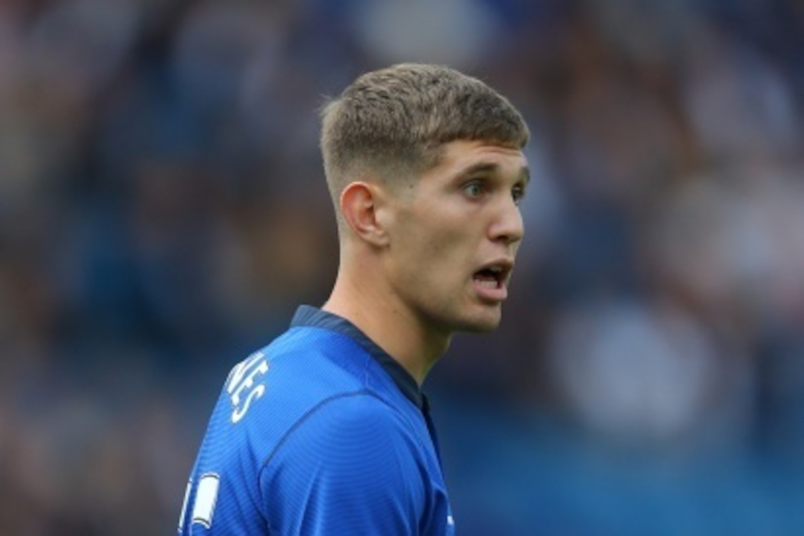 LIVERPOOL, ENGLAND - AUGUST 03: John Stones of Everton during the Pre-Season Friendly between Everton and Porto at Goodison Park on August 3, 2014 in Liverpool, England.  (Photo by Dave Thompson/Getty Images)