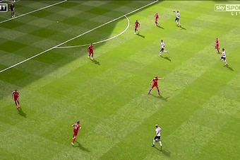 Liverpool's defensive 4-3 set was never troubled wide and stayed narrow.