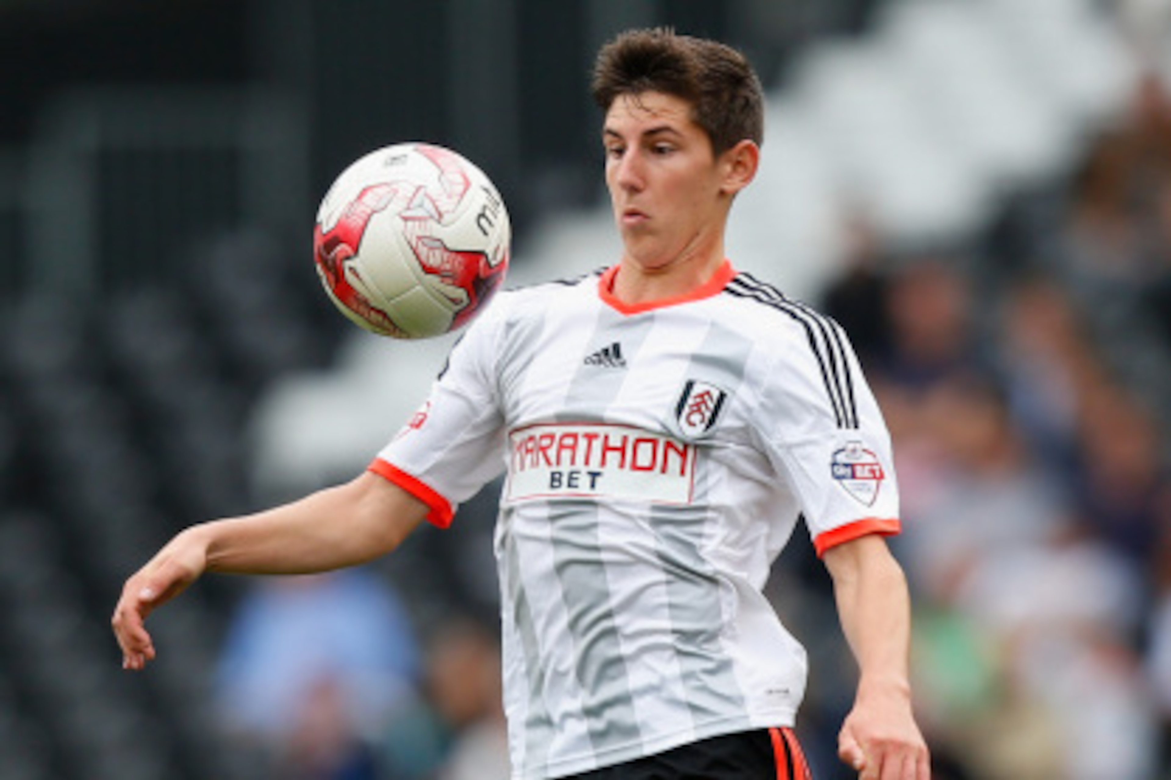 LONDON, ENGLAND - AUGUST 30:  Emerson Hyndman of Fulham in action during the Sky Bet Championship match between Fulham and Cardiff City at Craven Cottage on August 30, 2014 in London, England.  (Photo by Harry Engels/Getty Images)