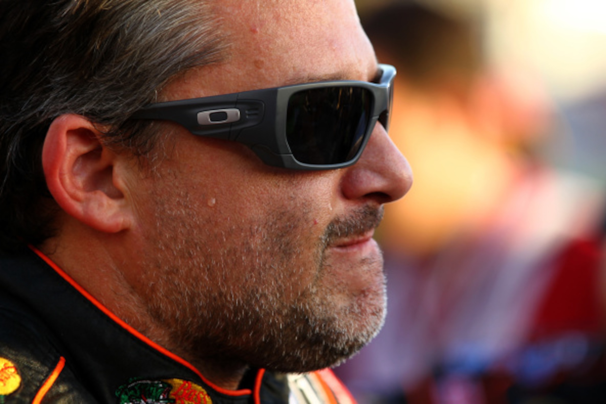 HAMPTON, GA - AUGUST 31:  Tony Stewart, driver of the #14 Bass Pro Shops / Mobil 1 Chevrolet, looks on prior to the NASCAR Sprint Cup Series Oral-B USA 500 at Atlanta Motor Speedway on August 31, 2014 in Hampton, Georgia.  (Photo by Jamie Squire/Getty Ima