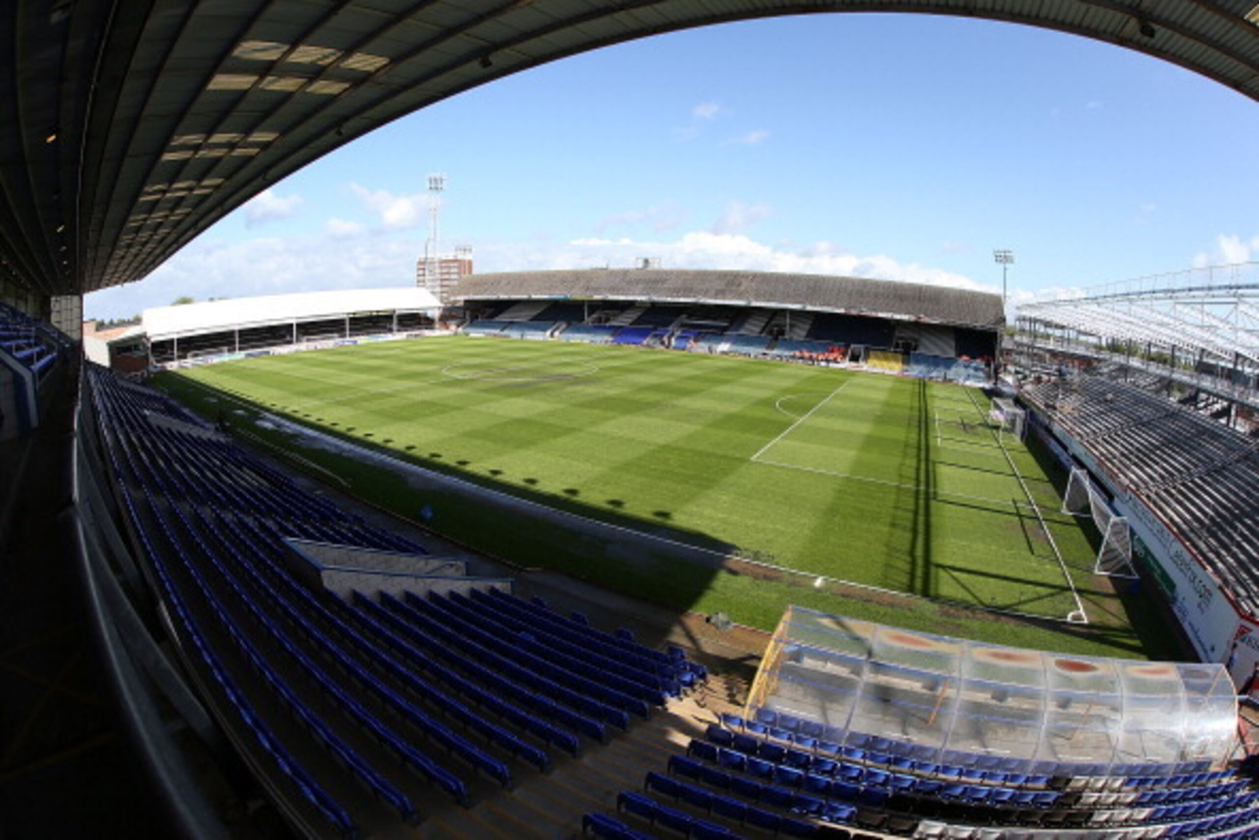 PETERBOROUGH, ENGLAND - MAY 10:  A general view of London Road Stadium prior to the Sky Bet League One Semi Final First Leg between Peterborough United and Leyton Orient at London Road Stadium on May 10, 2014 in Peterborough, England.  (Photo by Pete Nort