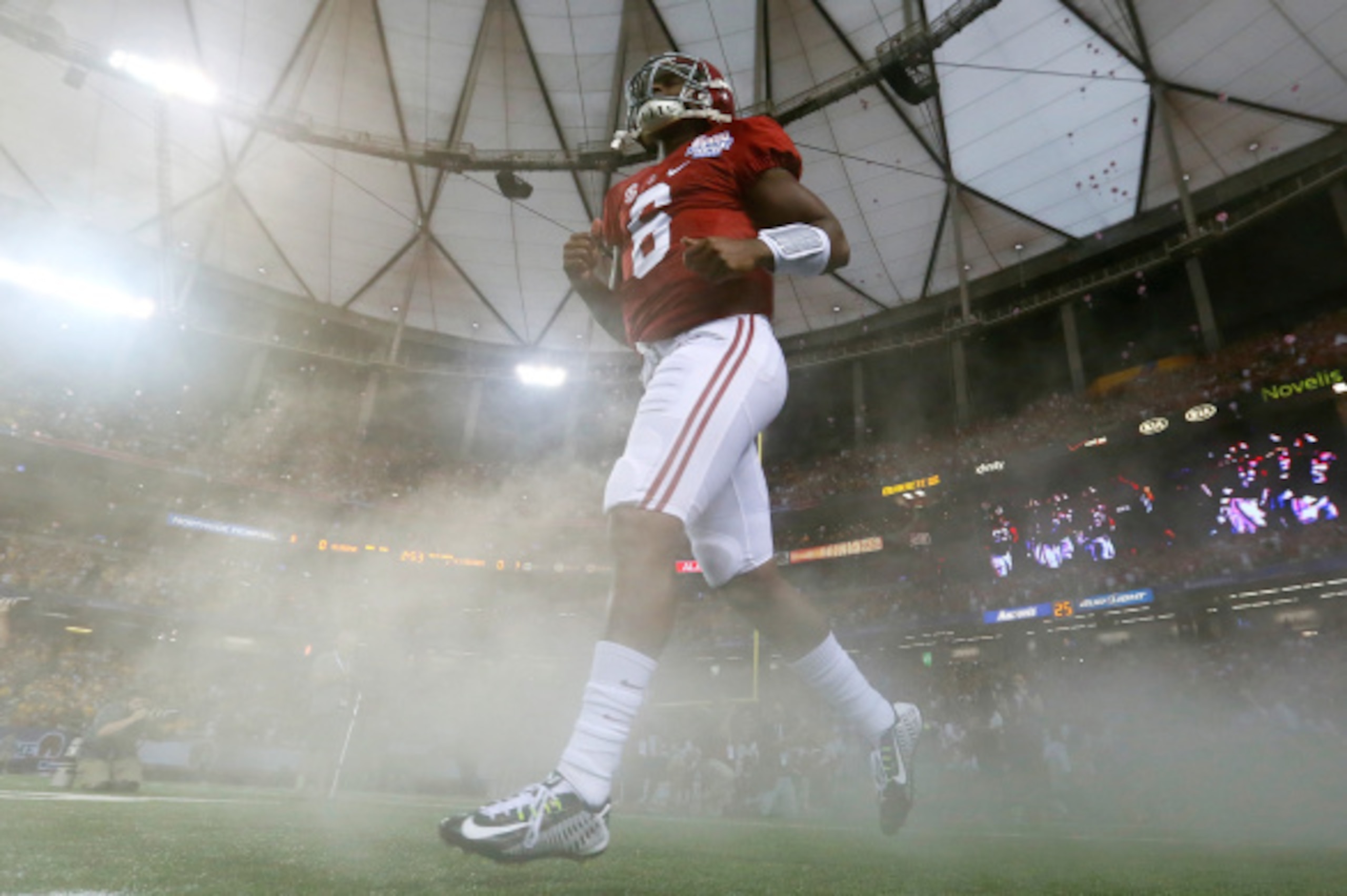 ATLANTA, GA - AUGUST 30: Blake Sims #6 of the Alabama Crimson Tide enters the field to face the West Virginia Mountaineers at Georgia Dome on August 30, 2014 in Atlanta, Georgia. (Photo by Kevin C. Cox/Getty Images) ATLANTA, GA - AUGUST 30: Blake Sims #6 of the Alabama Crimson Tide enters the field to face the West Virginia Mountaineers at Georgia Dome on August 30, 2014 in Atlanta, Georgia. (Photo by Kevin C. Cox/Getty Images)