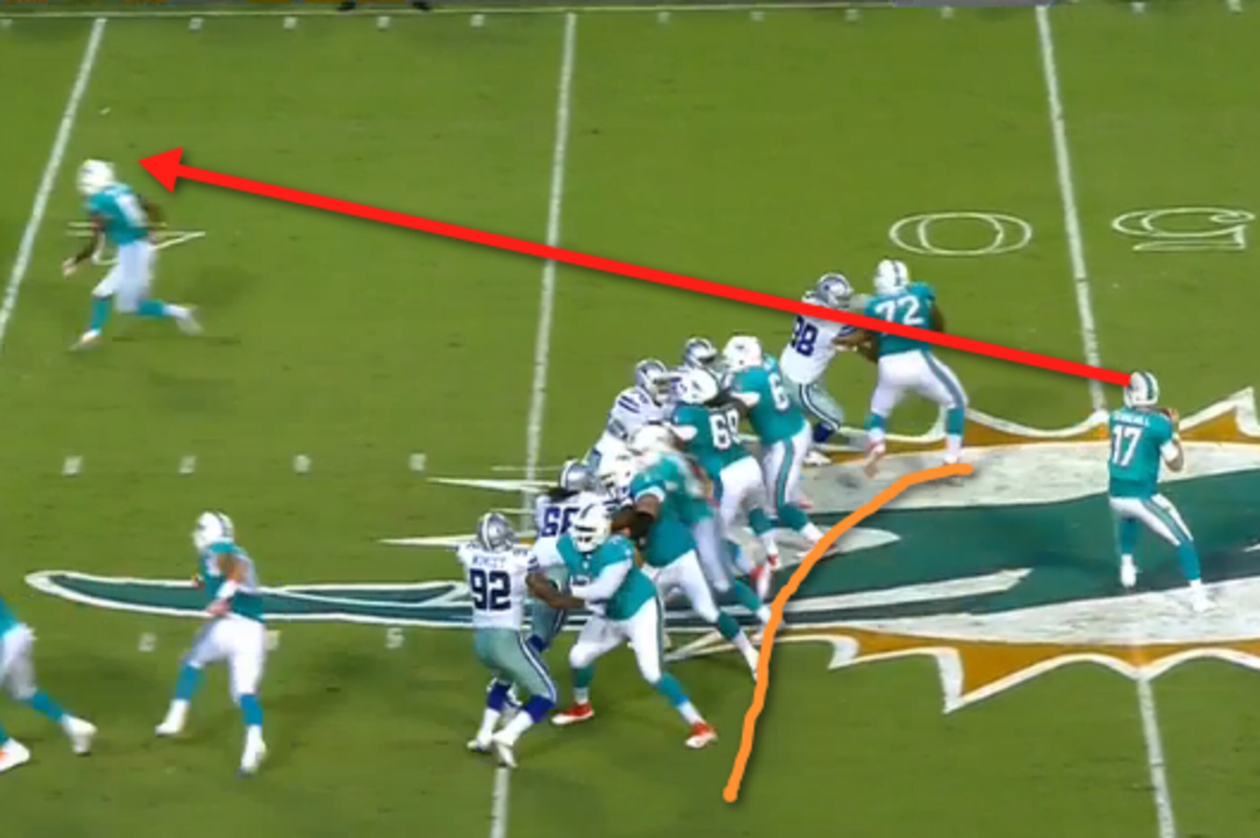 The Dolphins are hoping to have more clean pockets like this throughout 2014