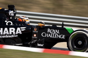 BUDAPEST, HUNGARY - JULY 25:  Nico Hulkenberg of Germany and Force India drives during practice ahead of the Hungarian Formula One Grand Prix at Hungaroring on July 25, 2014 in Budapest, Hungary.  (Photo by Drew Gibson/Getty Images)