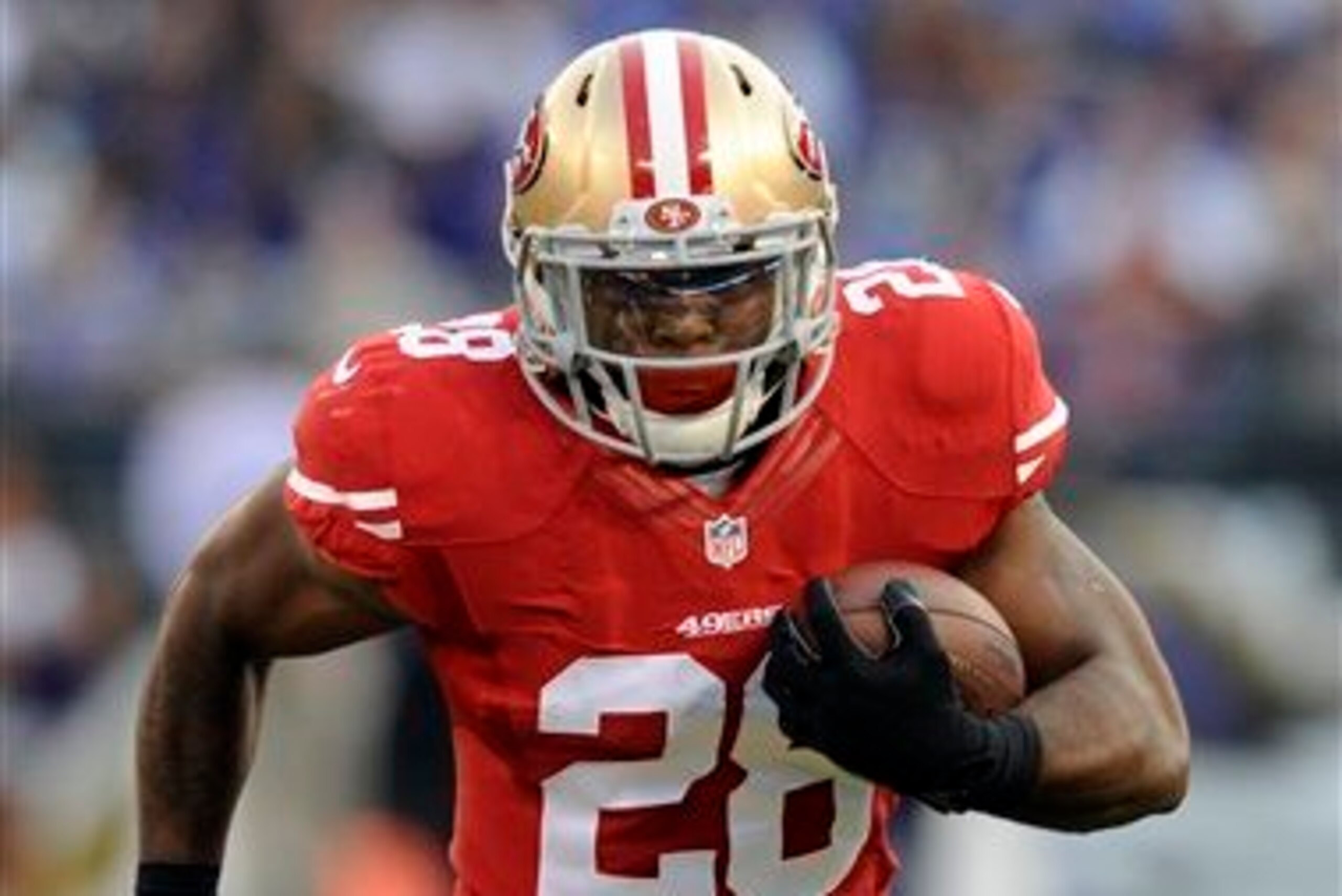 Carlos Hyde should see a decent number of carries as he backs up Gore.