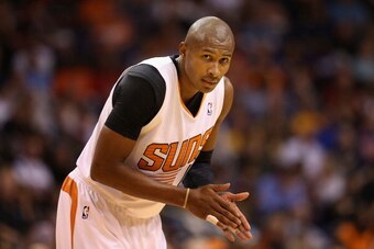 PHOENIX, AZ - JANUARY 22:  Leandro Barbosa #10 of the Phoenix Suns awaits a free throw shot during the NBA game against the Indiana Pacers at US Airways Center on January 22, 2014 in Phoenix, Arizona. The Suns defeated the Pacers 124-100. NOTE TO USER: Us