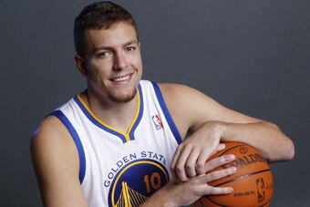 OAKLAND, CA - SEPTEMBER 27: Golden State Warriors forward/center David Lee #10 poses for a picture at the team's annual Media Day on September 27, 2010 in Oakland, California. NOTE TO USER: User expressly acknowledges and agrees that, by downloading and/o