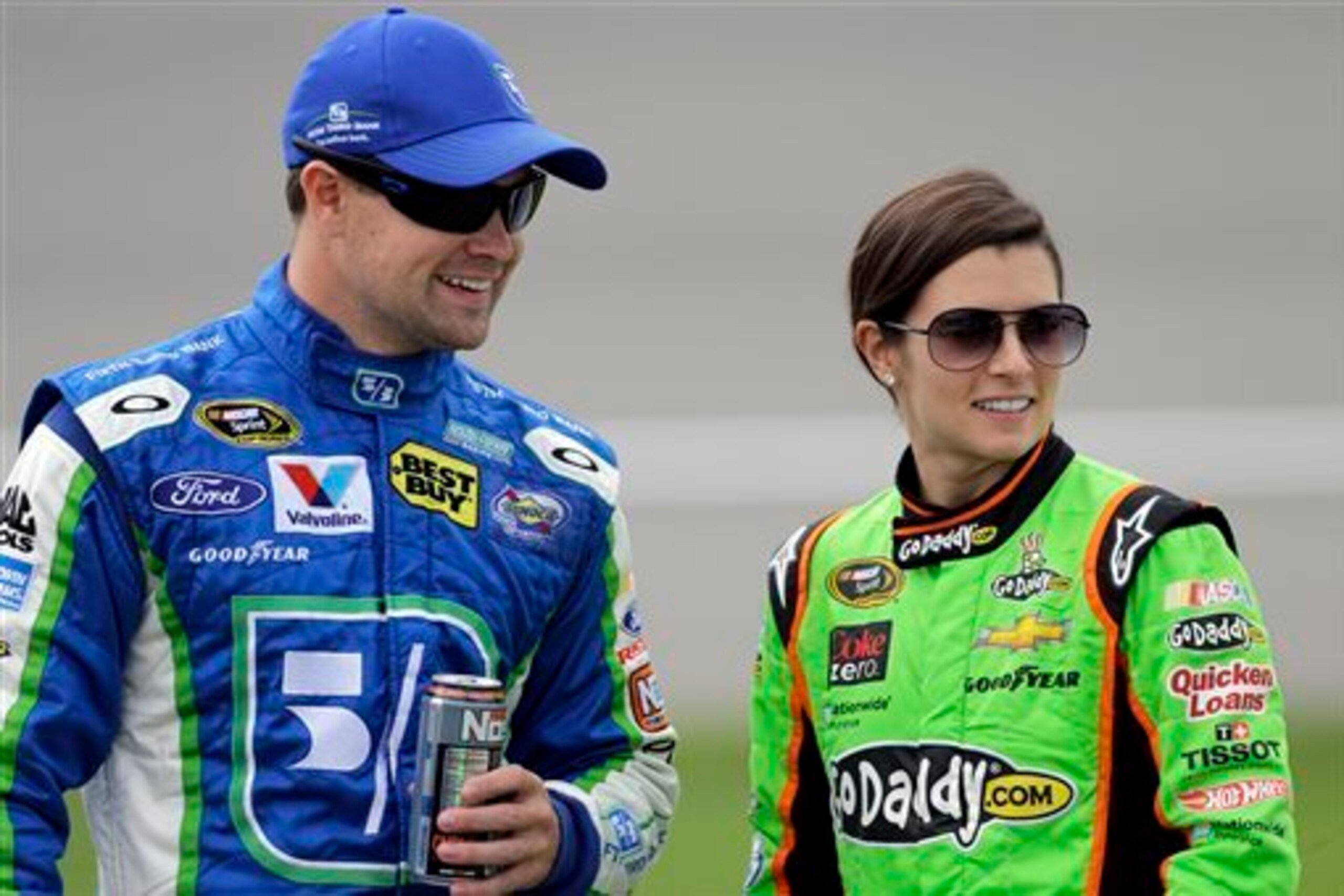 Ricky Stenhouse Jr. (left) and Danica Patrick would love to race each other for the win at Richmond.
