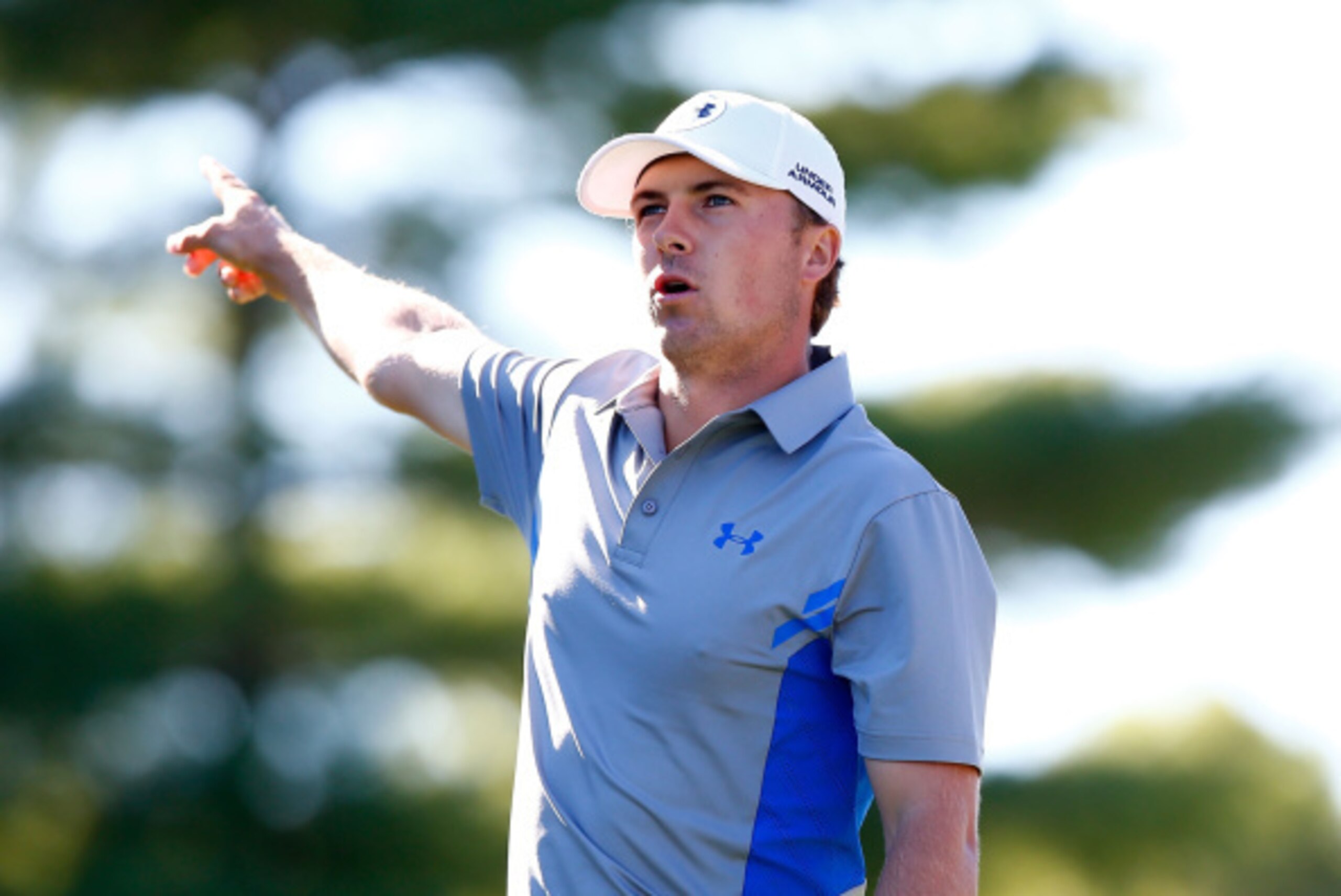 NORTON, MA - AUGUST 29:  Jordan Spieth on the 10th tee during the first round of the Deutsche Bank Championship  at the TPC Boston on August 29, 2014 in Norton, Massachusetts.  (Photo by Jared Wickerham/Getty Images)