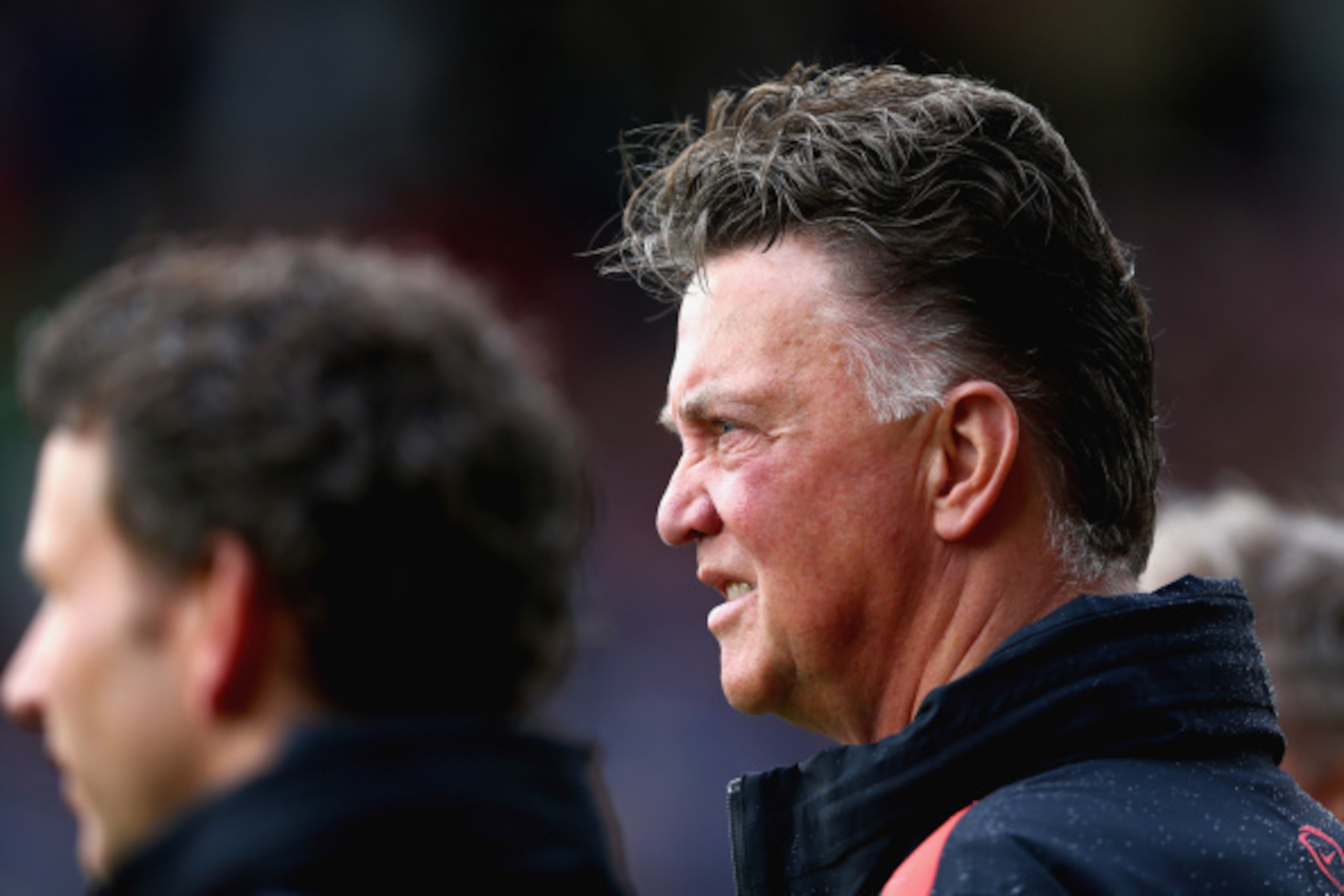 BURNLEY, ENGLAND - AUGUST 30:  Manager Louis van Gaal of Manchester United looks on during the Barclays Premier League match between Burnley and Manchester United at Turf Moor on August 30, 2014 in Burnley, England.  (Photo by Clive Brunskill/Getty Images