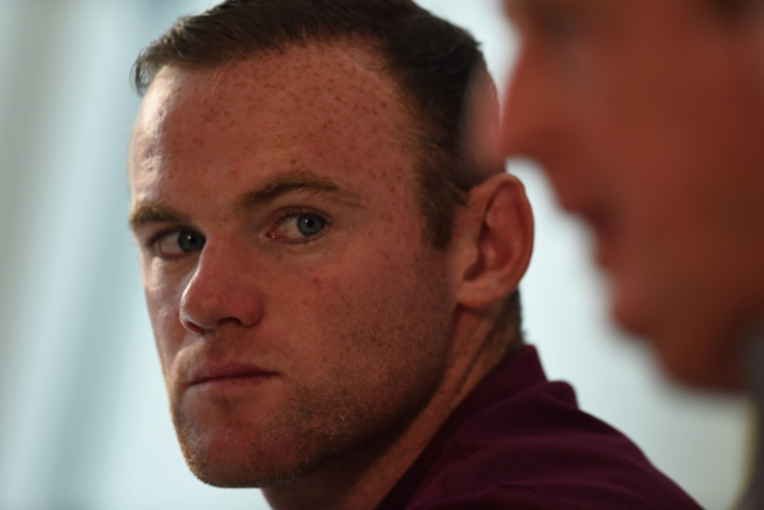 HERTFORD, ENGLAND - SEPTEMBER 02:  Wayne Rooney of England talkds to the media during an England press conference at The Grove Hotel on September 2, 2014 in Hertford, England.  (Photo by Jamie McDonald/Getty Images)