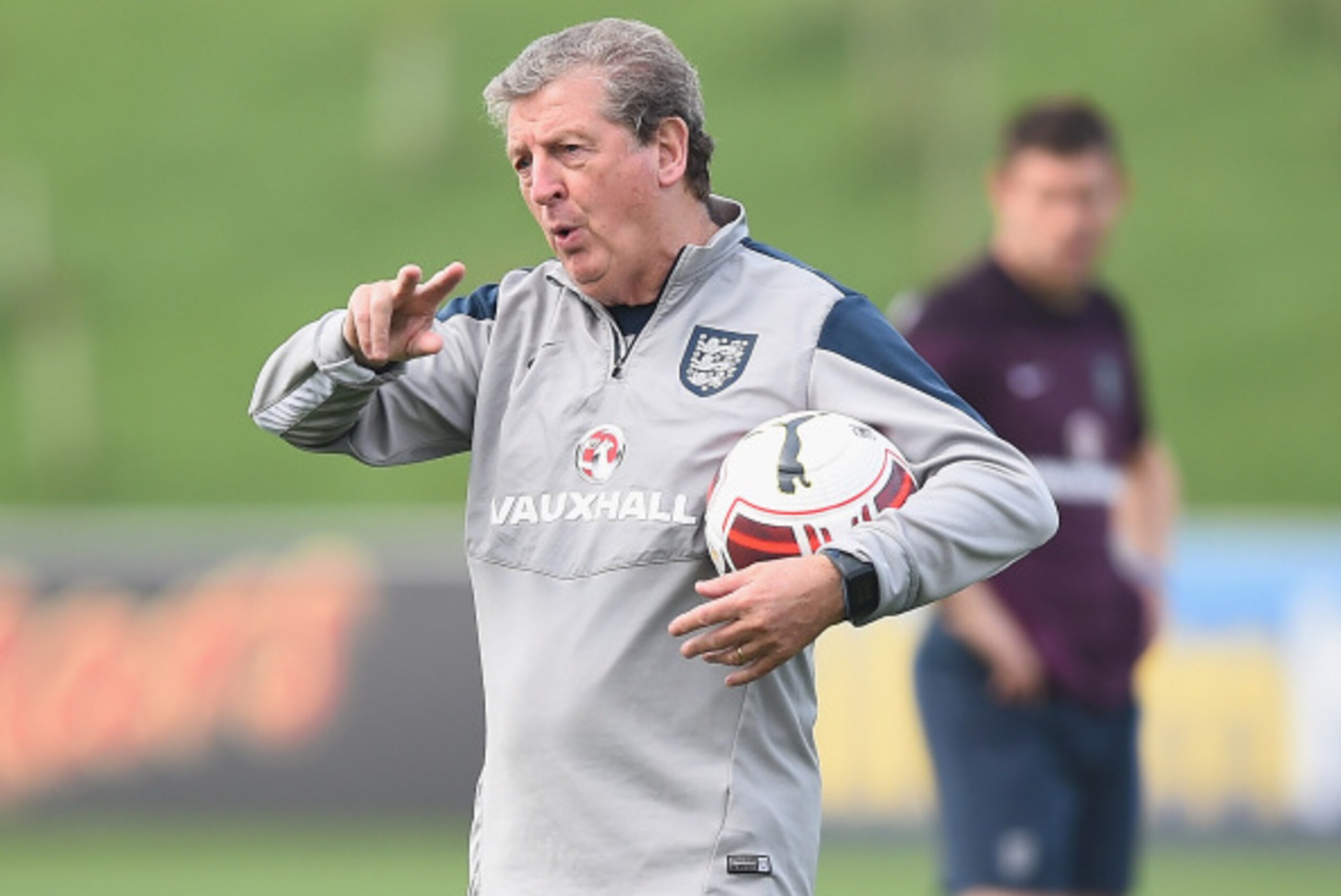 BURTON-UPON-TRENT, ENGLAND - SEPTEMBER 05:  Roy Hodgson of England gives out instructions  during a training session at St Georges Park on September 5, 2014 in Burton-upon-Trent, England.  (Photo by Laurence Griffiths/Getty Images)