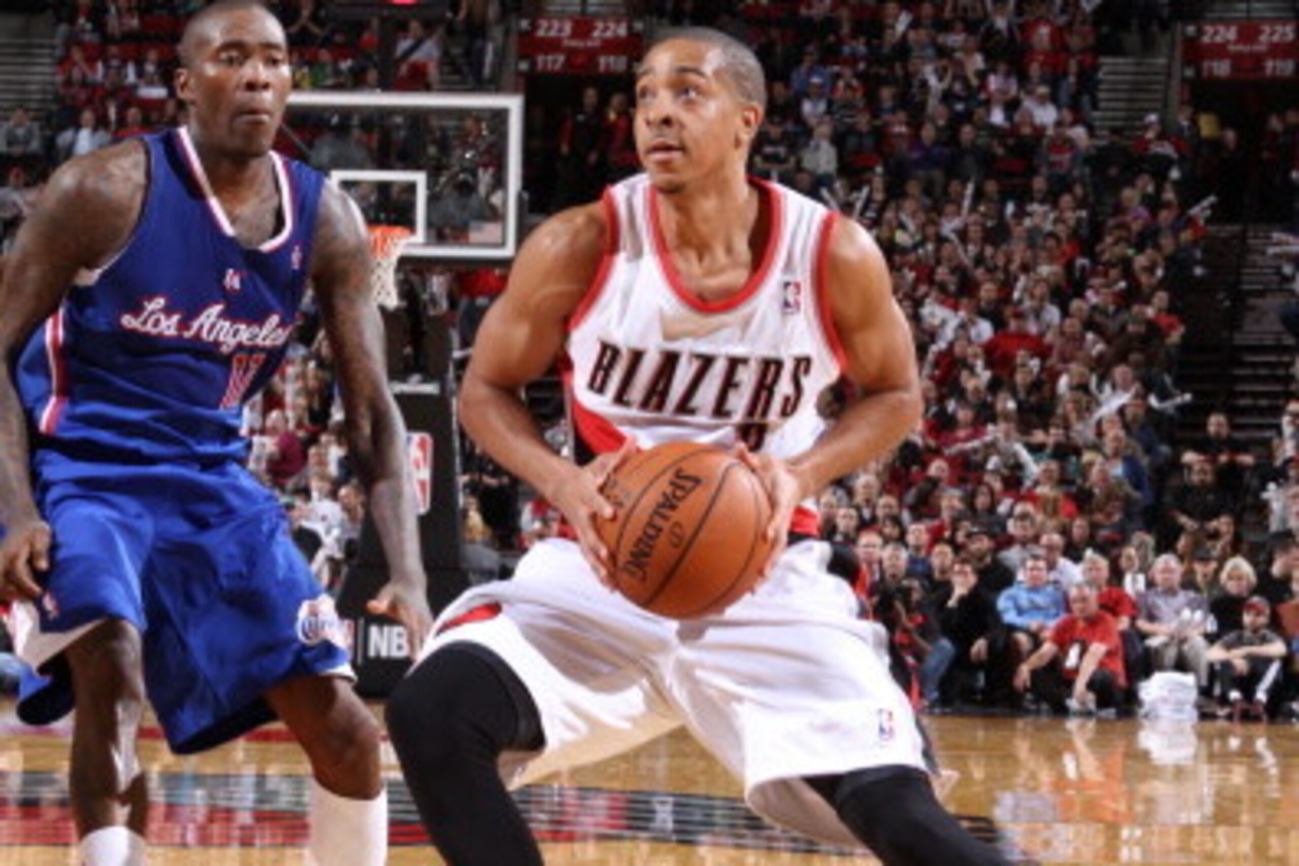 PORTLAND, OR - APRIL 16: C.J. McCollum #2 of the Portland Trail Blazers drives to the basket during the game against the Los Angeles Clippers on April 16, 2014 at the Moda Center Arena in Portland, Oregon. NOTE TO USER: User expressly acknowledges and agr PORTLAND, OR - APRIL 16: C.J. McCollum #2 of the Portland Trail Blazers drives to the basket during the game against the Los Angeles Clippers on April 16, 2014 at the Moda Center Arena in Portland, Oregon. NOTE TO USER: User expressly acknowledges and agr