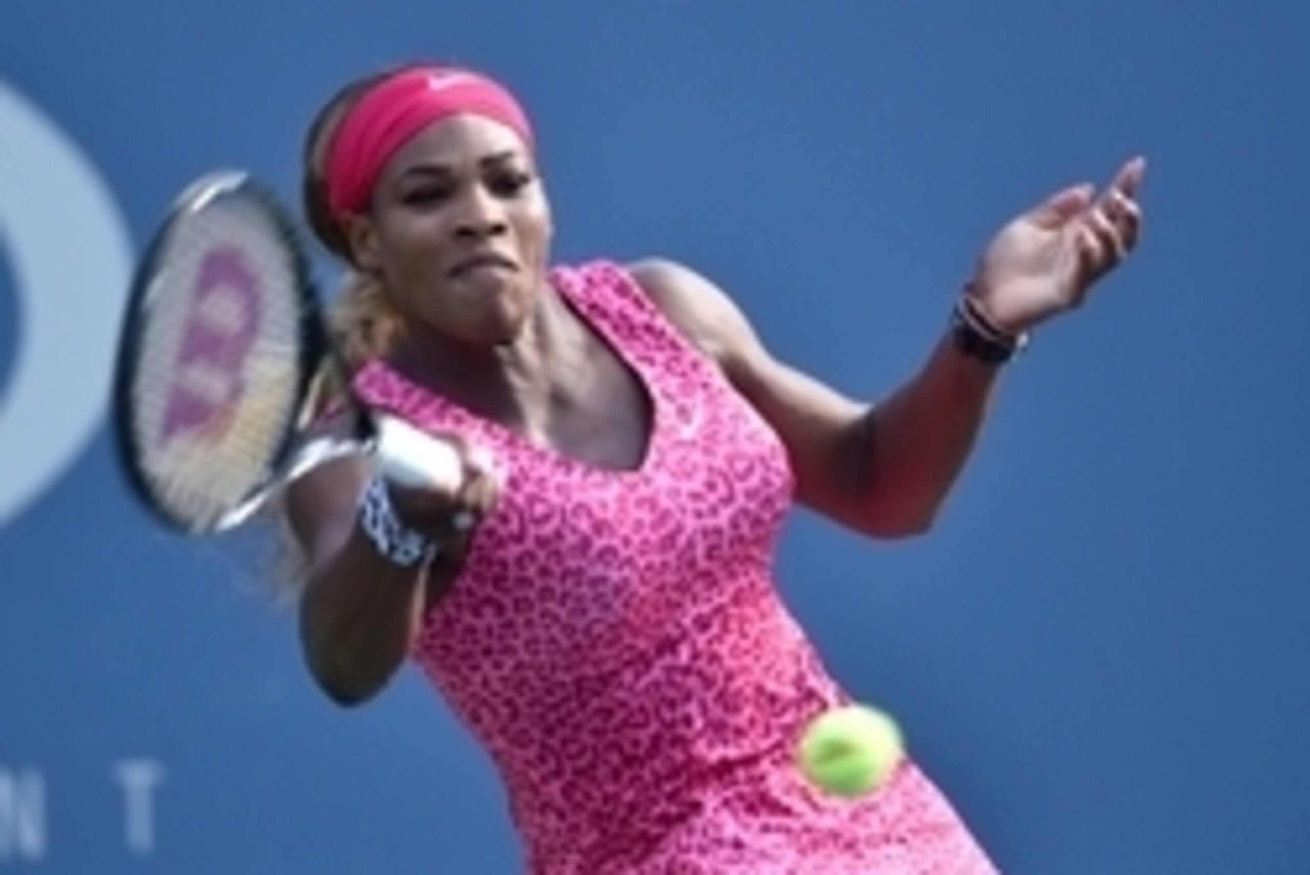 Sep 5, 2014; New York, NY, USA; Serena Williams (USA) returns a shot against Ekaterina Makarova (RUS) on day twelve of the 2014 U.S. Open tennis tournament at USTA Billie Jean King National Tennis Center. Mandatory Credit: Robert Deutsch-USA TODAY Sports