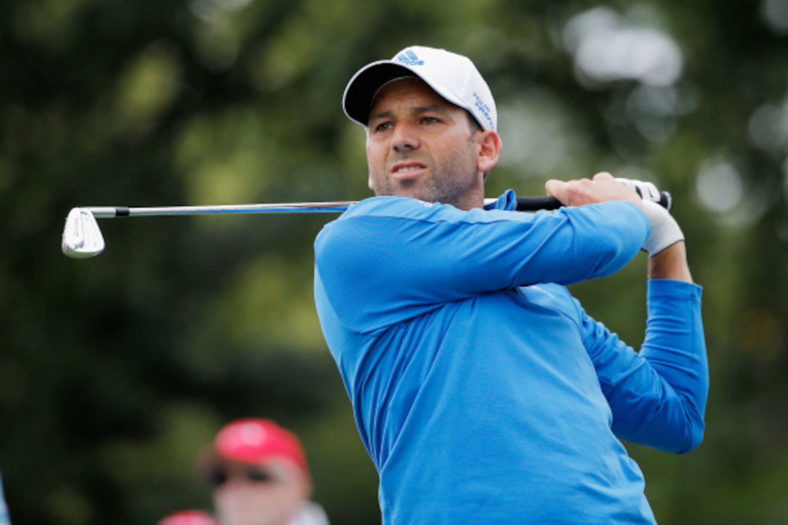CHERRY HILLS VILLAGE, CO - SEPTEMBER 05:  Sergio Garcia of Spain hits his first shot on the 15th hole during the second round of the BMW Championship at the Cherry Hills Country Club on September 5, 2014 in Cherry Hills Village, Colorado.  (Photo by Doug 