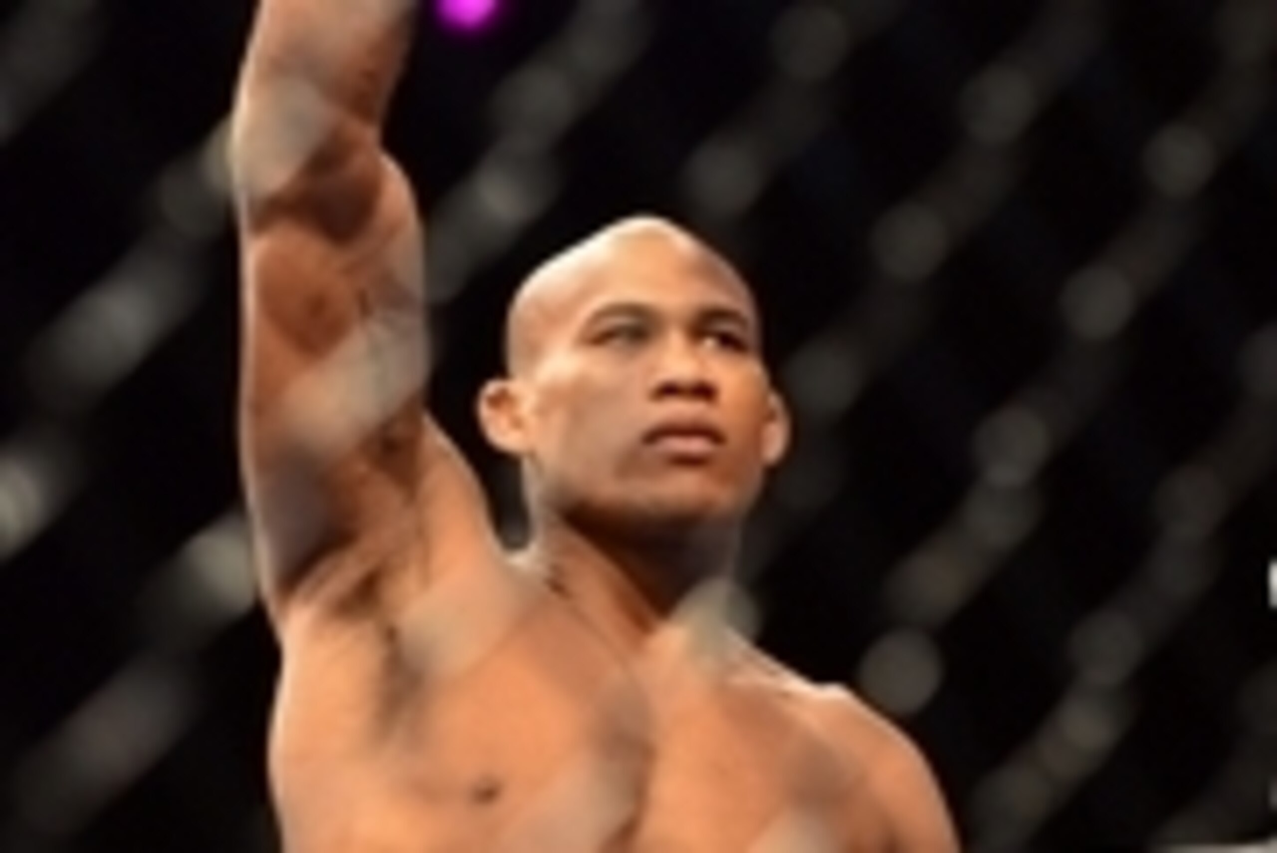 Sep 4, 2013; Belo Horizonte, BRAZIL; Ronaldo Jacare Souza reacts after defeating Yushin Okami (not pictured) during UFC Fight Night at Mineirinho Arena. Mandatory Credit: Jason Silva-USA TODAY Sports