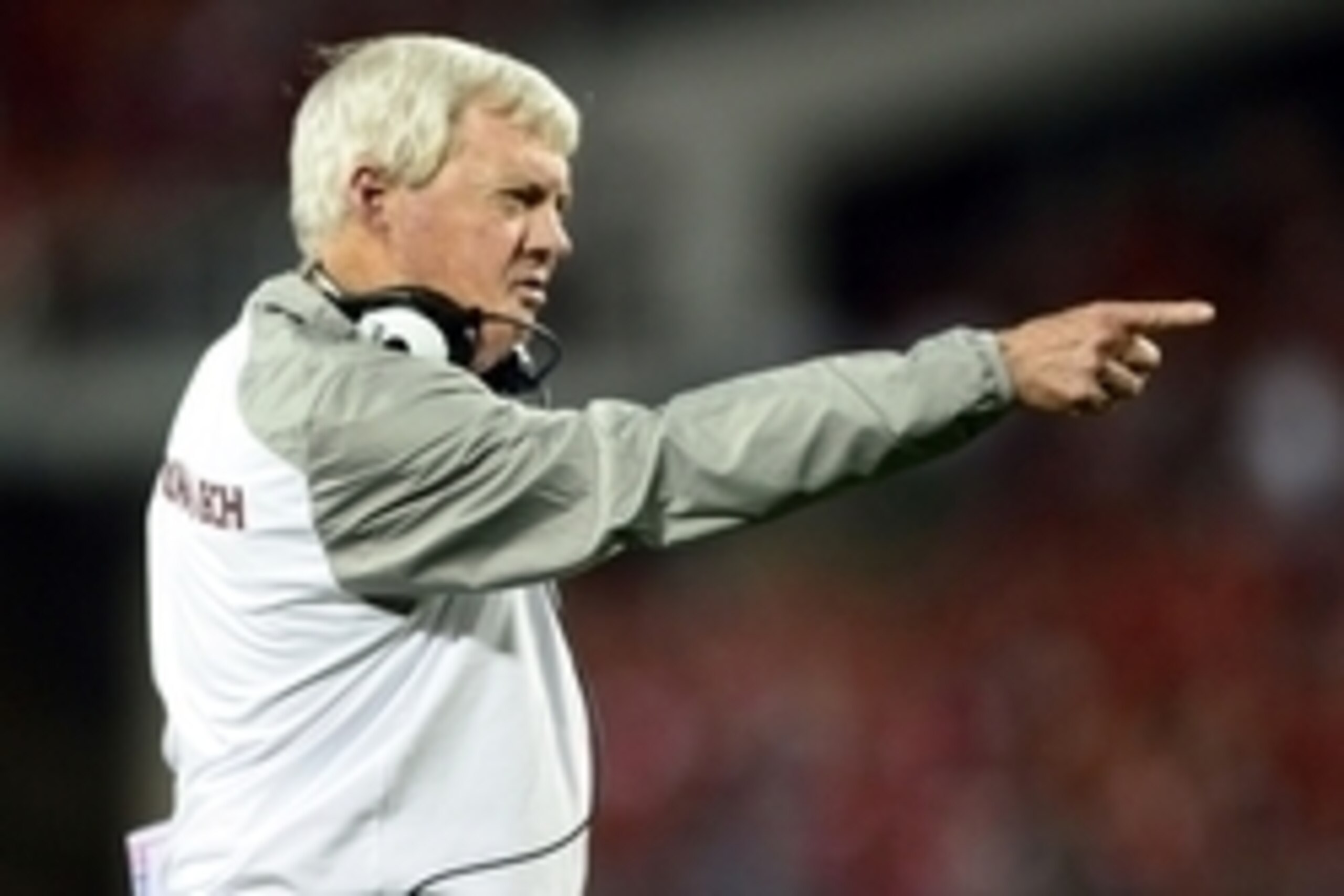 Sep 6, 2014; Columbus, OH, USA; Virginia Tech Hokies head coach Frank Beamer on the sidelines during the second quarter against the Ohio State Buckeyes at Ohio Stadium. Mandatory Credit: Andrew Weber-USA TODAY Sports
