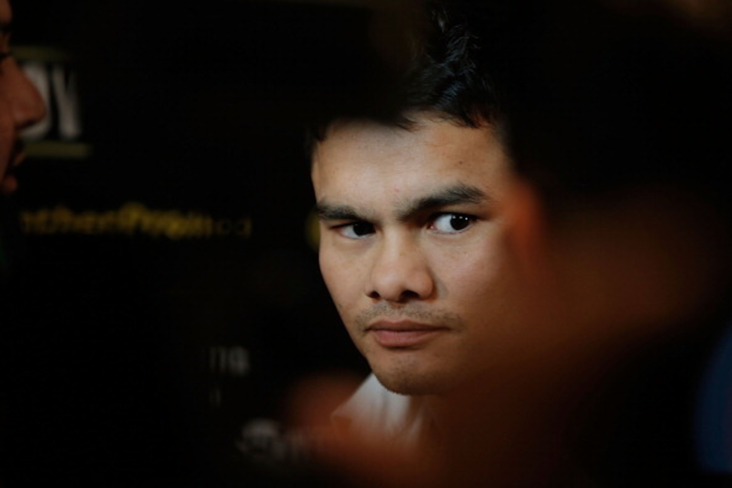 LOS ANGELES, CA - JULY 17:  Marcos Maidana speaks to the press during a news conference at the Biltmore Hotel in Downtown Los Angeles on July 17, 2014 in Los Angeles, California.  (Photo by Joe Scarnici/Getty Images)
