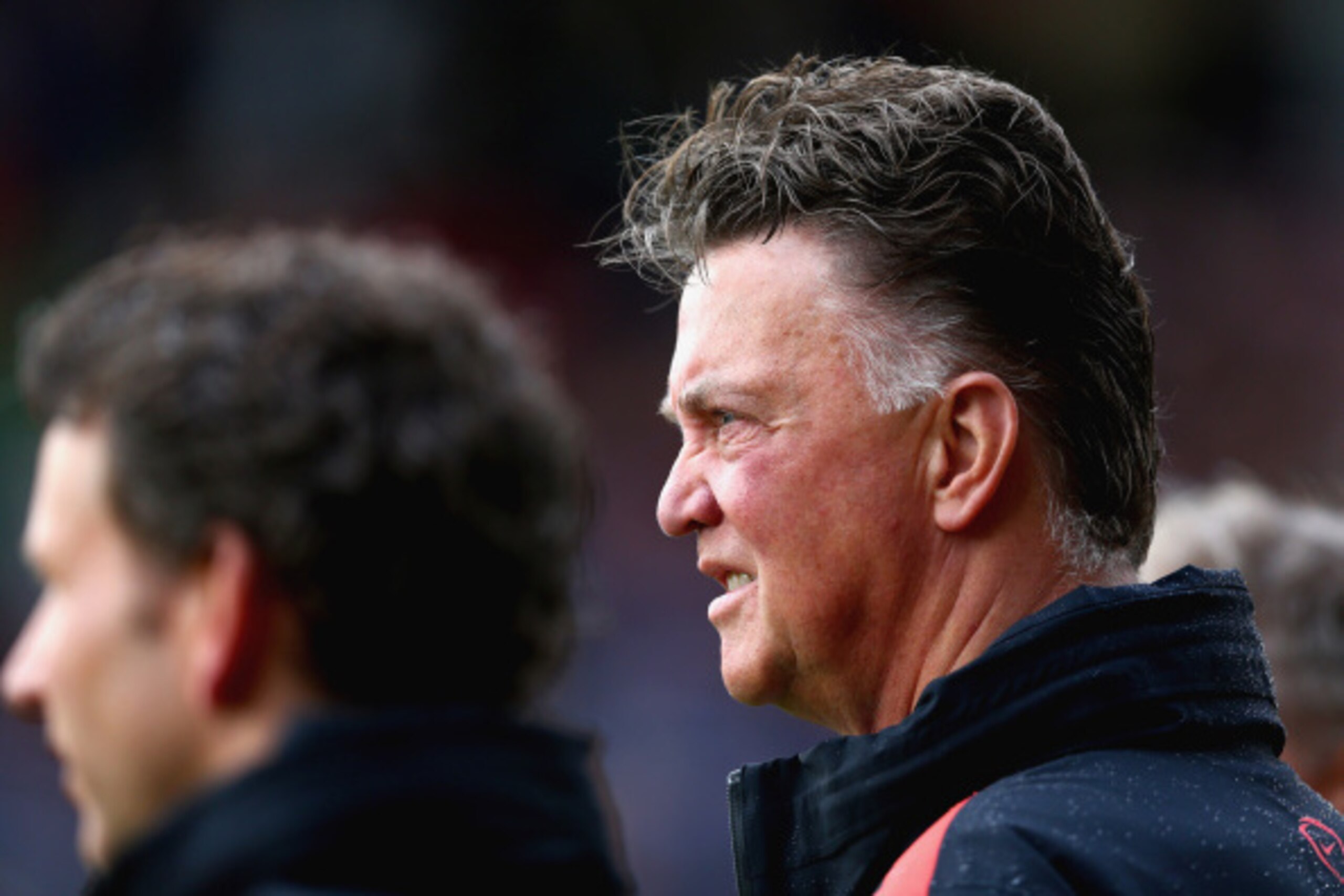 BURNLEY, ENGLAND - AUGUST 30:  Manager Louis van Gaal of Manchester United looks on during the Barclays Premier League match between Burnley and Manchester United at Turf Moor on August 30, 2014 in Burnley, England.  (Photo by Clive Brunskill/Getty Images